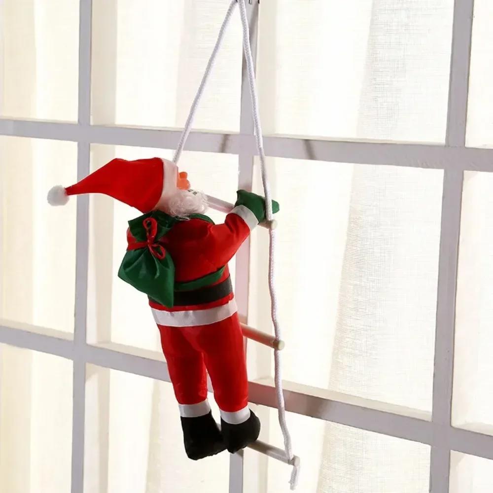 2024 Santa Claus Doll Climbing Ladder Doll, Christmas Tree Hanging Decoration, Indoor and Outdoor Hanging Pendan, New Year Gifts
