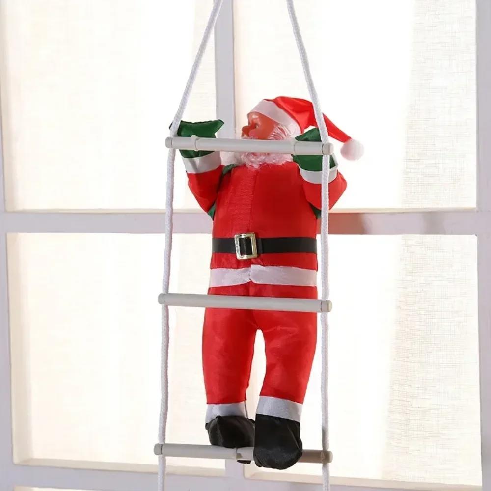 2024 Santa Claus Doll Climbing Ladder Doll, Christmas Tree Hanging Decoration, Indoor and Outdoor Hanging Pendan, New Year Gifts