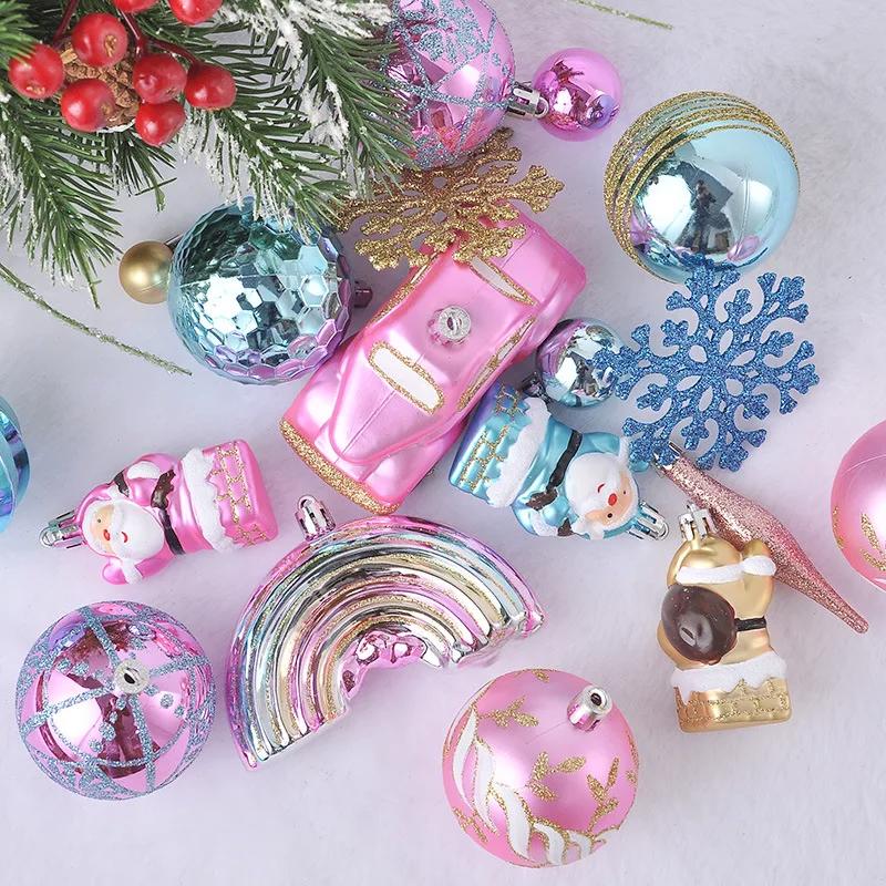 70 Pcs Christmas Ornaments Christmas Ball Set Xmas Tree Hanging Pendants Navidad Noel Decoration Home New Year Gifts 2023