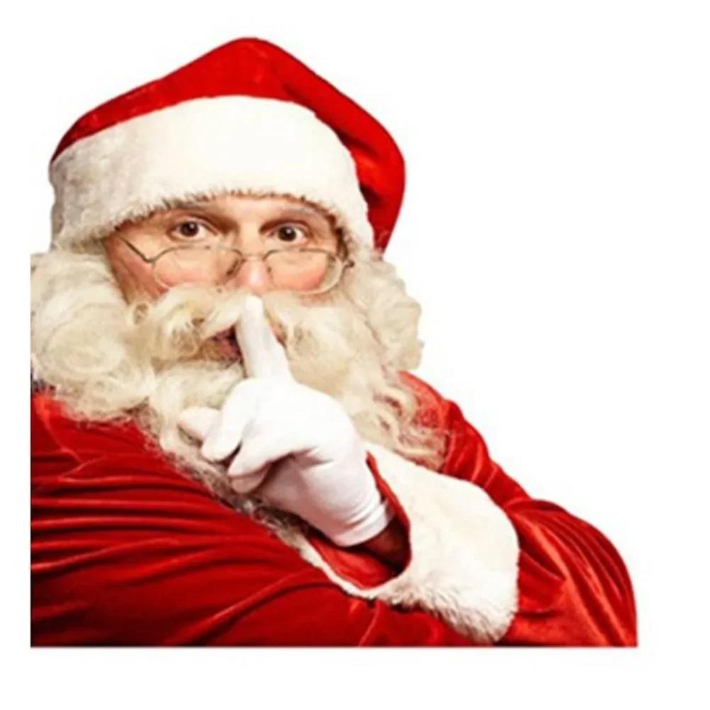 Car Sticker Santa Christmas Decal Window Claus Rear Decals Funny Decoration Stickers Auto Wall Truck Vinyl Adhesive Self