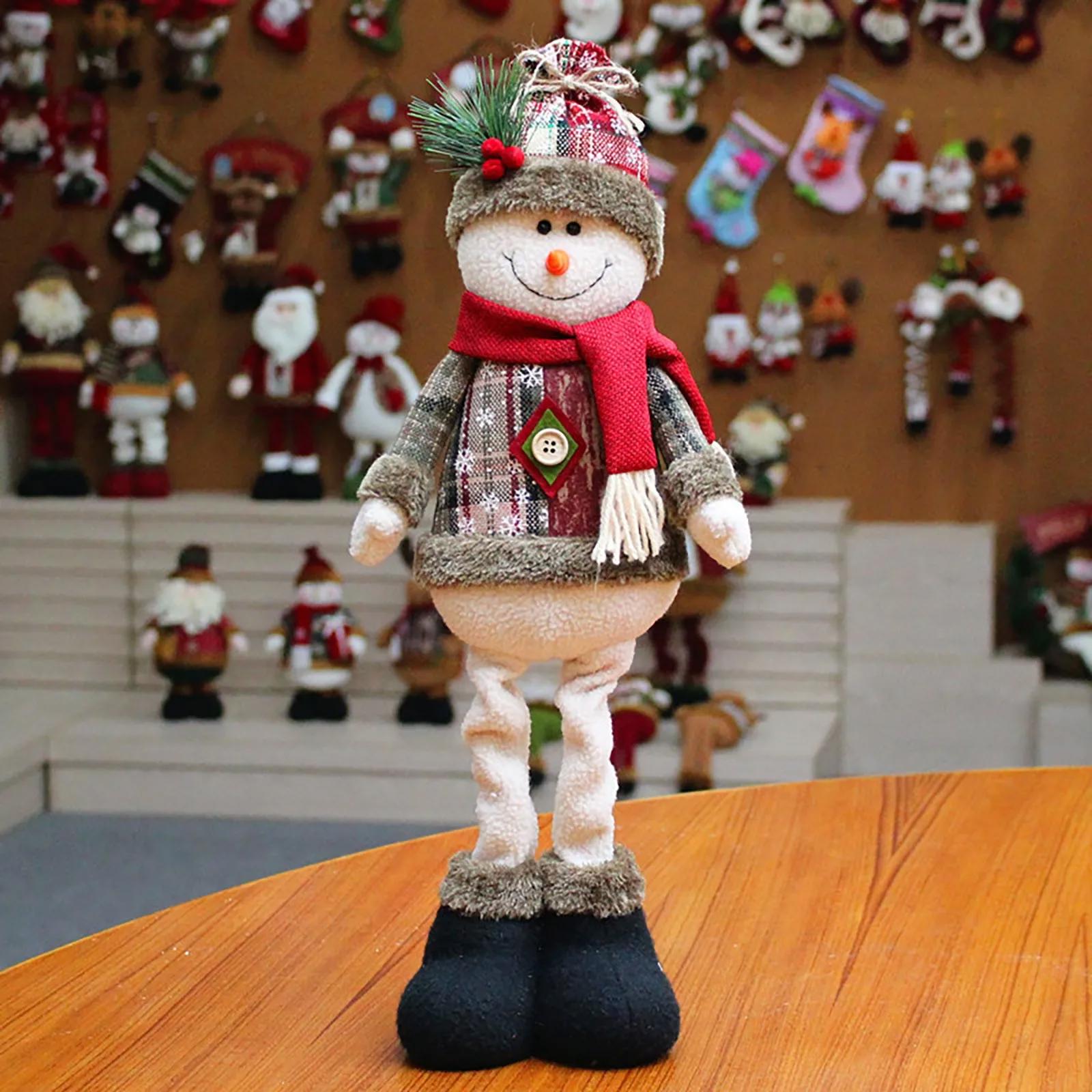 Casa decoração decoracion casa Home decoration Christmas Santa Snowman-Reindeer Christmas Decoration Leg Table Mantel Decoration
