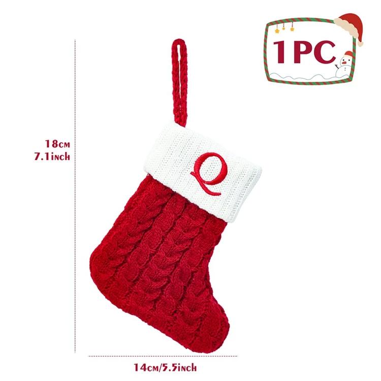 Christmas Alphabet Knitting Socks Christmas Tree Ornaments Christmas Decorations For Home 2023 Navidad Noel 2024 Xmas Gift