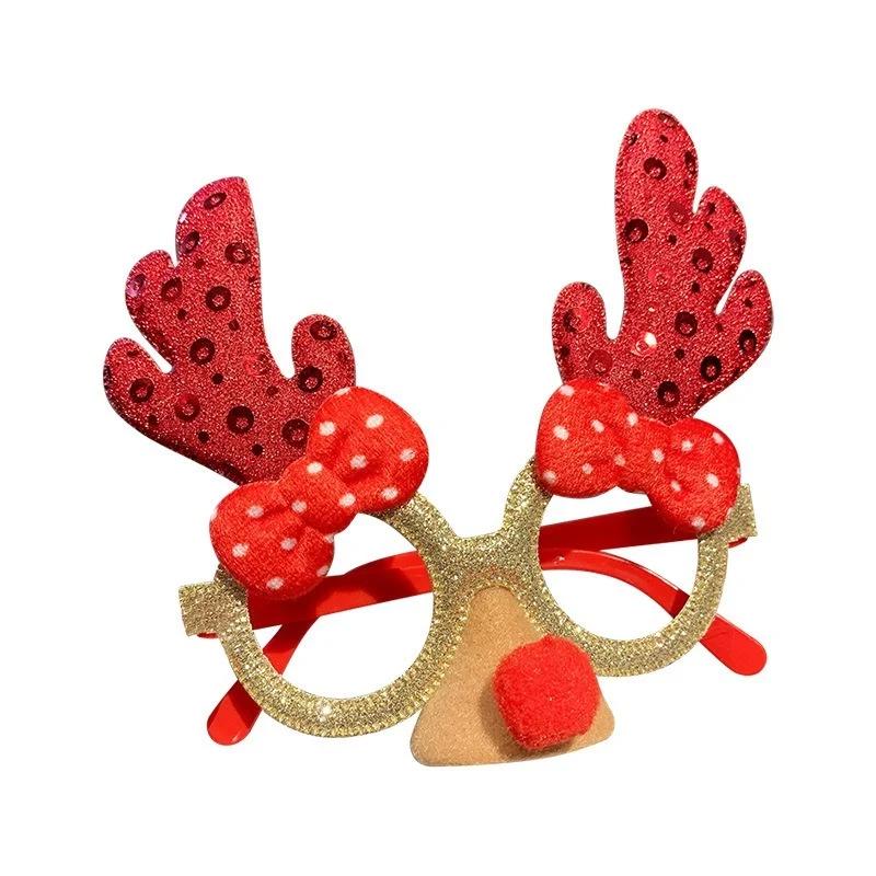 Christmas Glasses Frame Santa Claus Xmas Tree Elk Merry Christmas Glasses Photo Prop Christmas Decorations New Year Navidad Gift