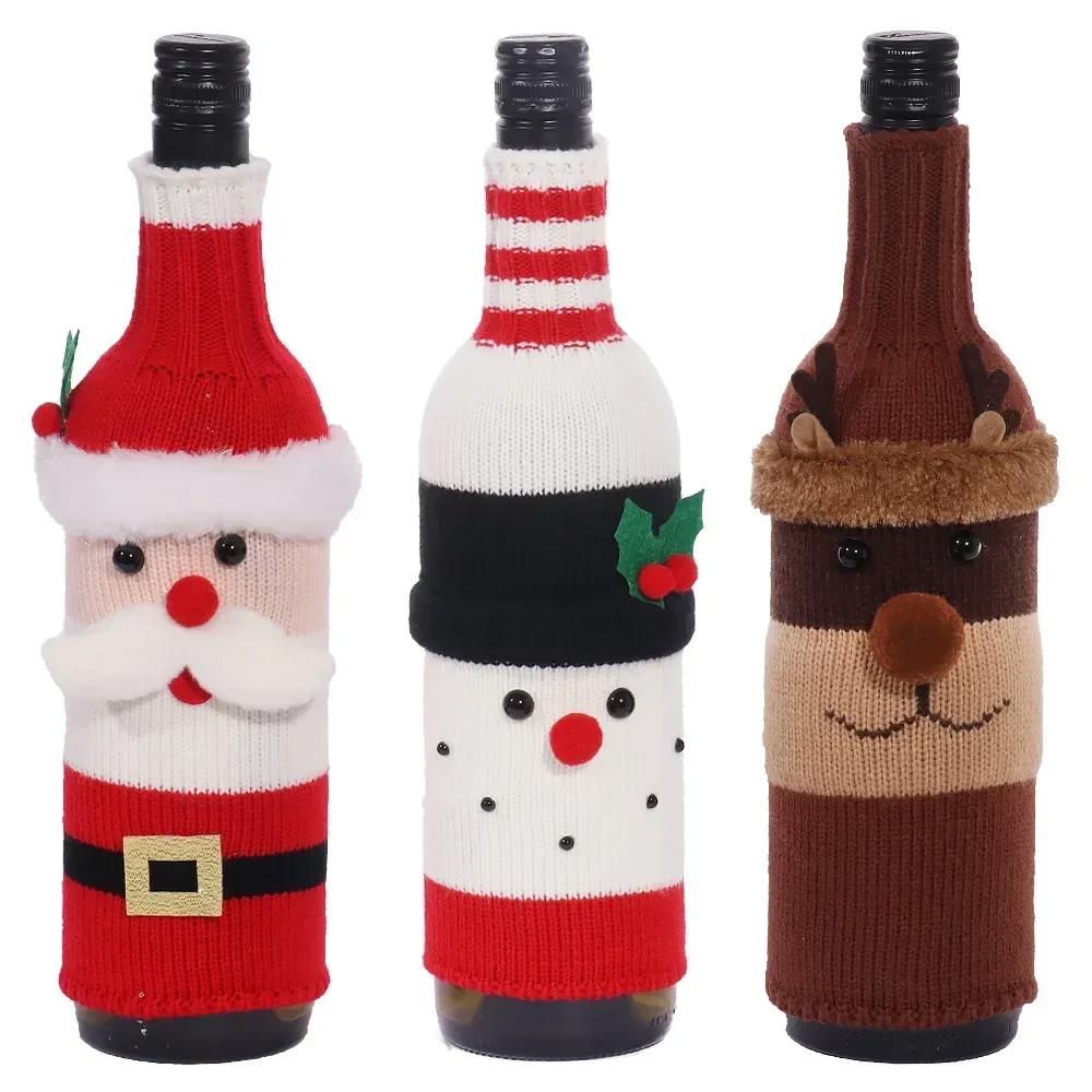 Christmas Red Wine Bottle Cover Merry Christmas Decorations for Home 2023 Christmas Ornament 2024 New Year Xmas Navidad Gifts, Product sellpoints