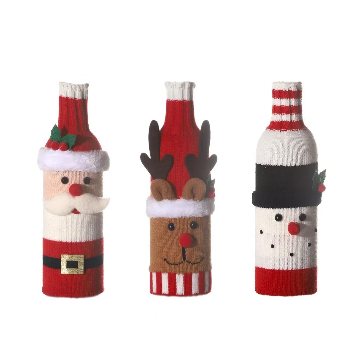 Christmas Red Wine Bottle Cover Merry Christmas Decorations for Home 2023 Christmas Ornament 2024 New Year Xmas Navidad Gifts, Product sellpoints