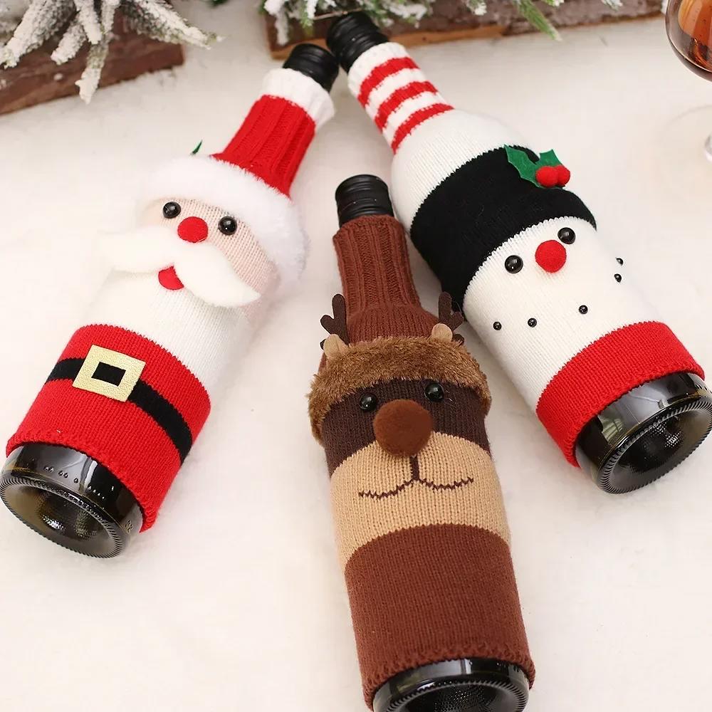 Christmas Red Wine Bottle Cover Merry Christmas Decorations for Home 2023 Christmas Ornament 2024 New Year Xmas Navidad Gifts, Product sellpoints