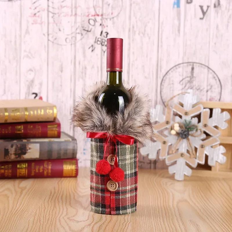 Christmas Red Wine Bottle Cover Merry Christmas Decorations for Home 2023 Christmas Ornament 2024 New Year Xmas Navidad Gifts, Product sellpoints