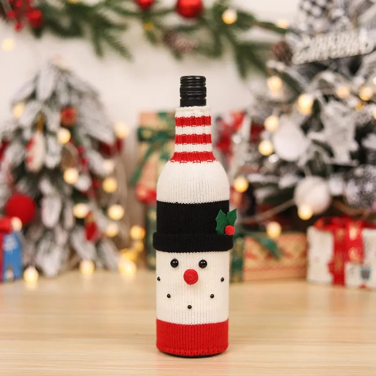 Christmas Red Wine Bottle Cover Merry Christmas Decorations for Home 2023 Christmas Ornament 2024 New Year Xmas Navidad Gifts, Product sellpoints