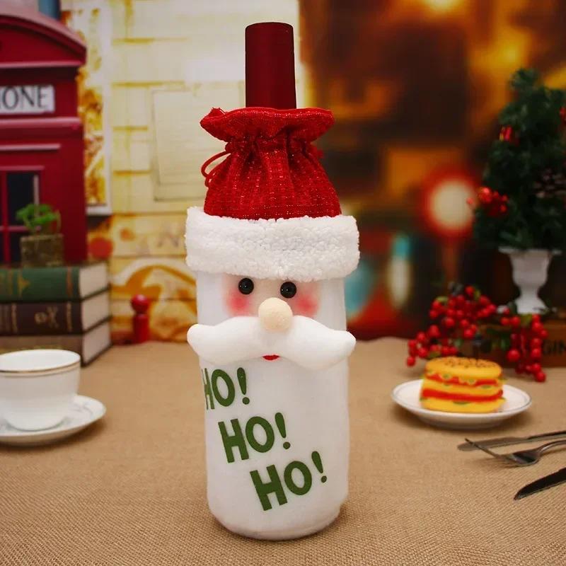 Christmas Red Wine Bottle Cover Merry Christmas Decorations for Home 2023 Christmas Ornament 2024 New Year Xmas Navidad Gifts, Product sellpoints