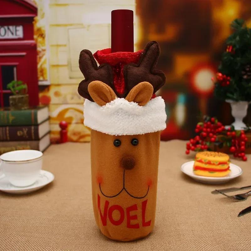 Christmas Red Wine Bottle Cover Merry Christmas Decorations for Home 2023 Christmas Ornament 2024 New Year Xmas Navidad Gifts, Product sellpoints