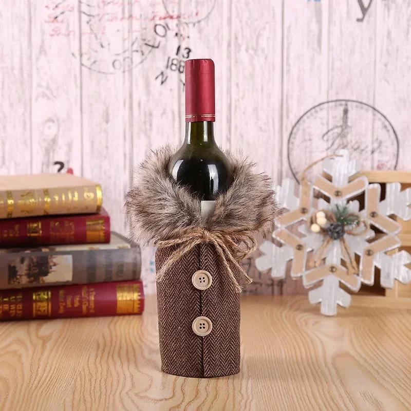 Christmas Red Wine Bottle Cover Merry Christmas Decorations for Home 2023 Christmas Ornament 2024 New Year Xmas Navidad Gifts, Product sellpoints