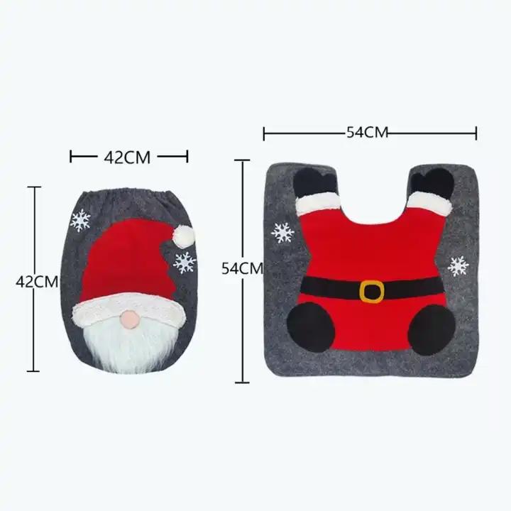 Christmas toilet seat cover santa toilet seat cover for Christmas Decorations Bathroom