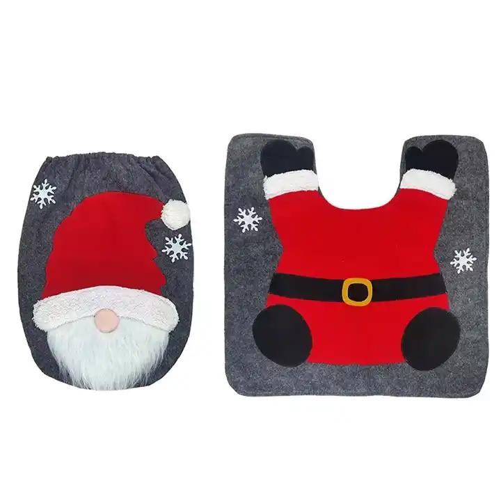 Christmas toilet seat cover santa toilet seat cover for Christmas Decorations Bathroom