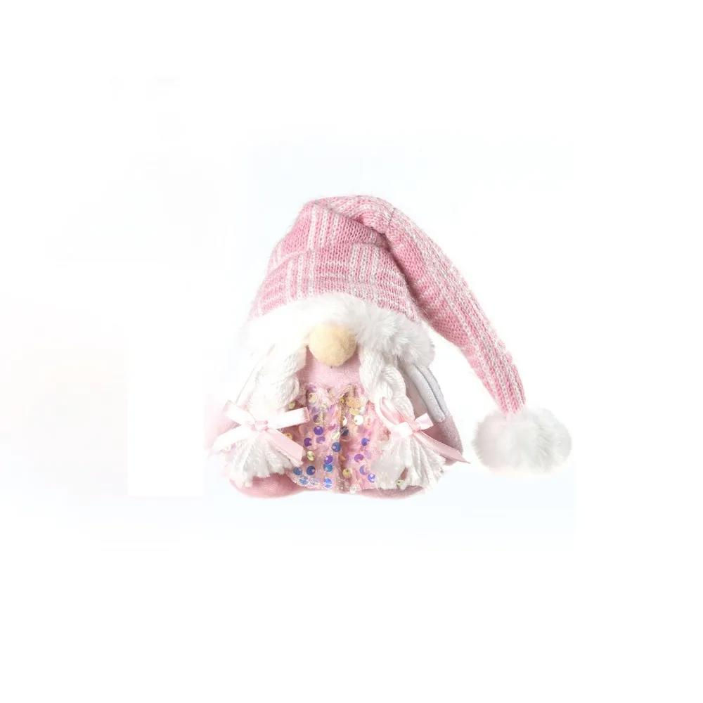 Creative Cartoon Christmas Sequined Gnome Exquisite Small Faceless Doll Cute Dwarf Doll Ornaments New Year