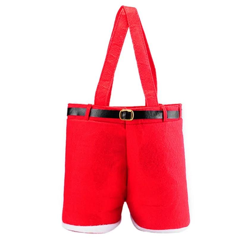 Creative Santa Pants Style Bag Cute Bags Stocking Tree Filler Sacks Stocking Xmas Gift Christmas Decorations Wedding Candy Bag
