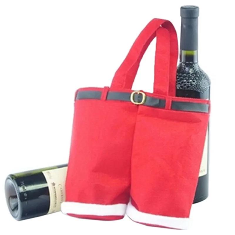 Creative Santa Pants Style Bag Cute Bags Stocking Tree Filler Sacks Stocking Xmas Gift Christmas Decorations Wedding Candy Bag