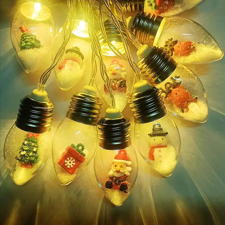 Manufacturer direct sales light bulb Christmas tree colorful pendant light string Christmas tree decoration