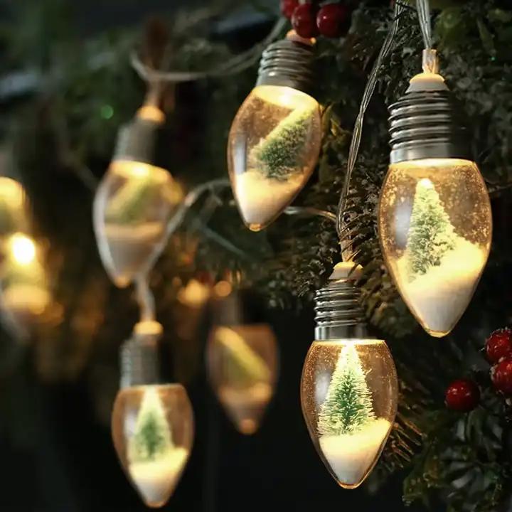 Manufacturer direct sales light bulb Christmas tree colorful pendant light string Christmas tree decoration
