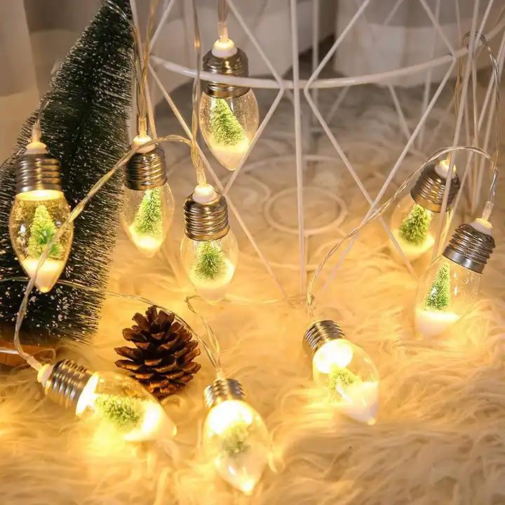 Manufacturer direct sales light bulb Christmas tree colorful pendant light string Christmas tree decoration