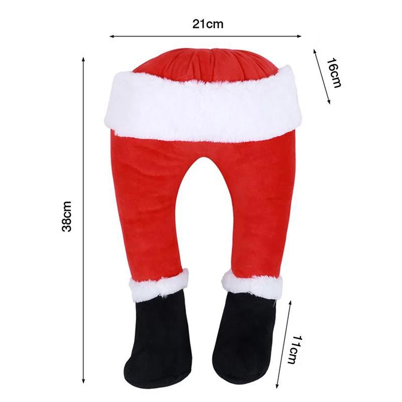 Santa Claus Legs Christmas Tree Decoration Plush Door Decor Santa Claus Elf Leg Christmas Decor For Home Hanging Ornaments
