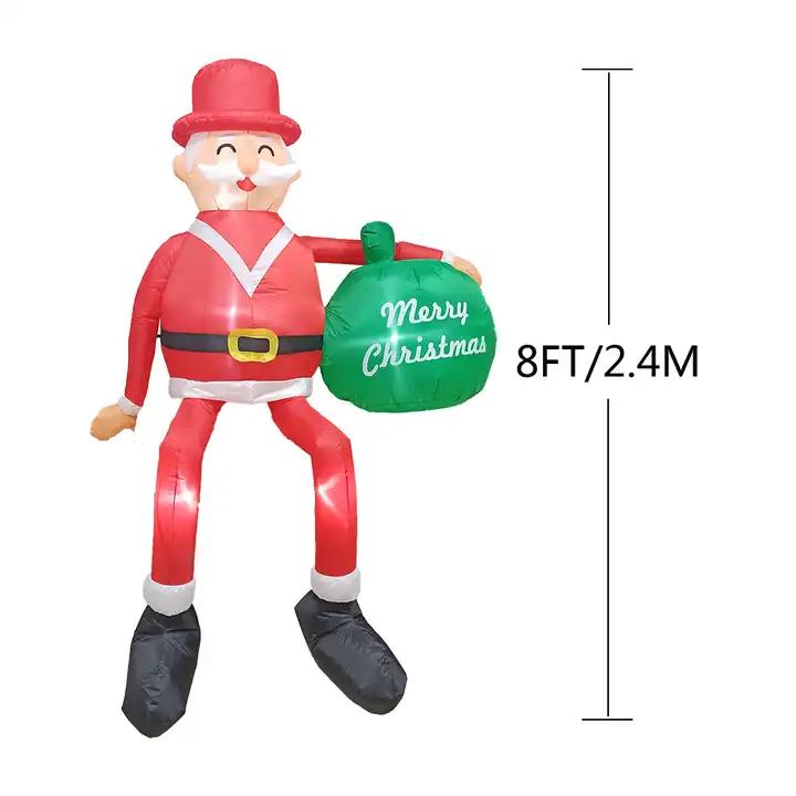 Various Styles Design Christmas Ornaments Outdoor Yard Decoration Sitting Santa Claus Inflatables For Christmas Decor