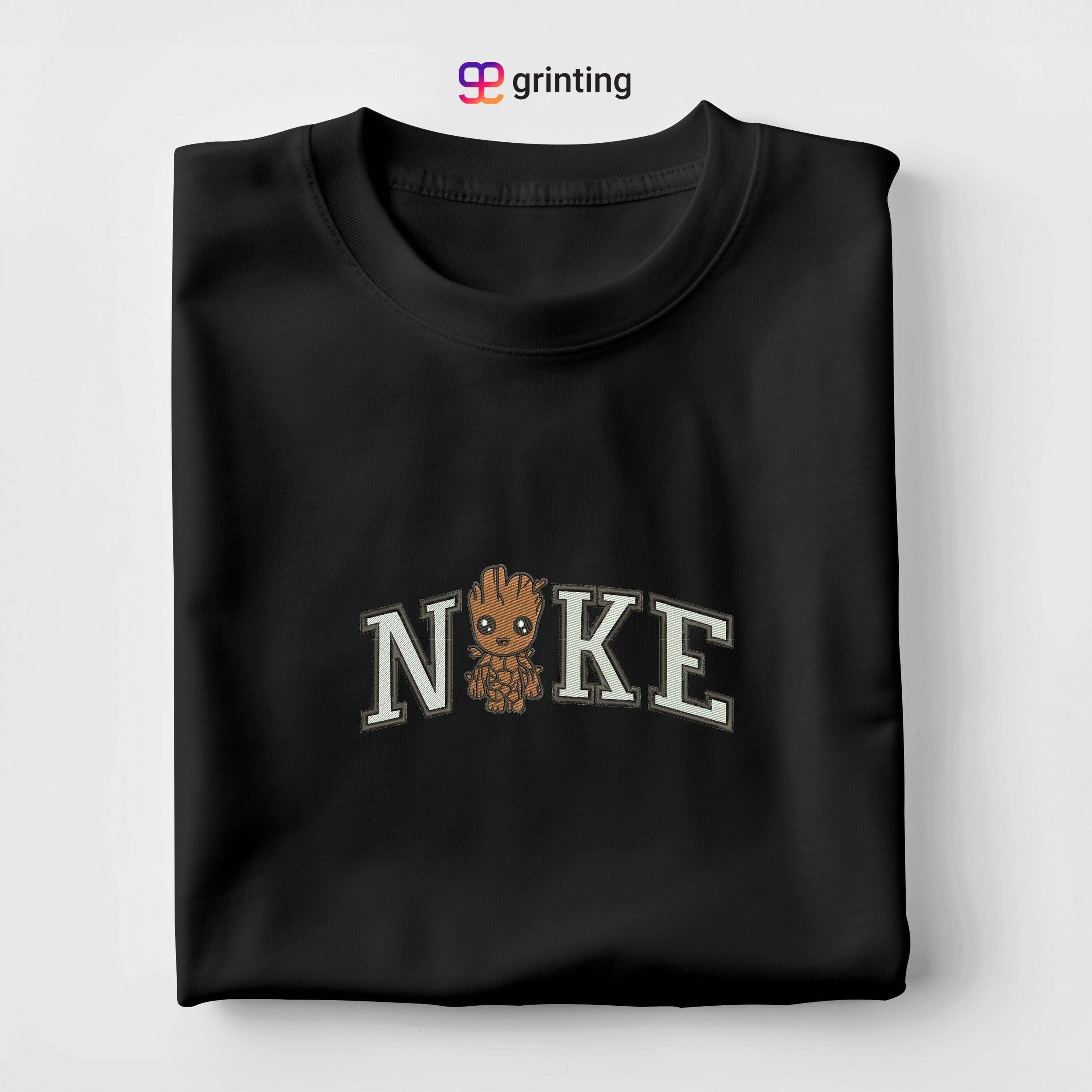 Nike Groot Brown Embroidered Sweatshirt & Shirt – Premium Comfort and Style