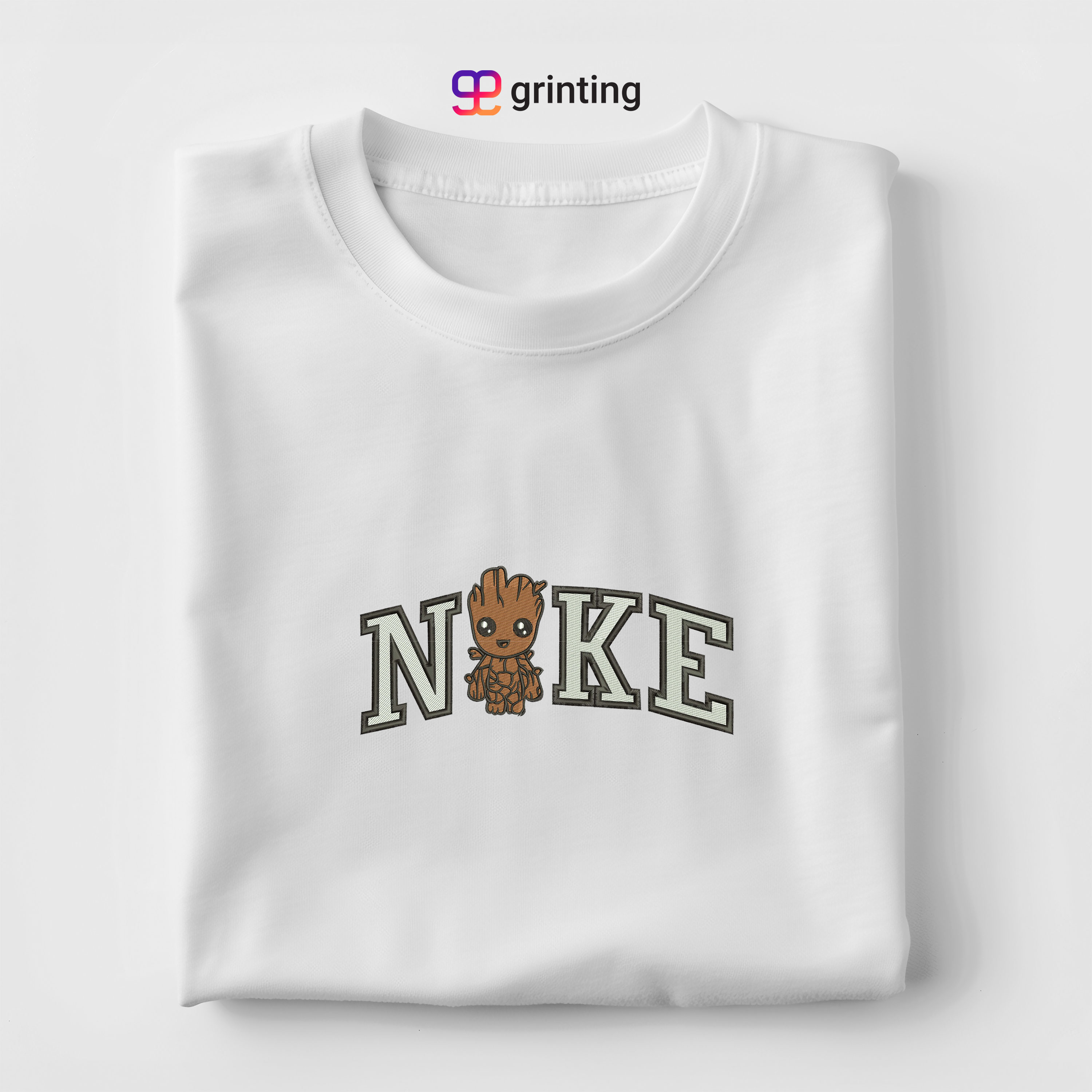 Nike Groot Brown Embroidered Sweatshirt & Shirt – Premium Comfort and Style