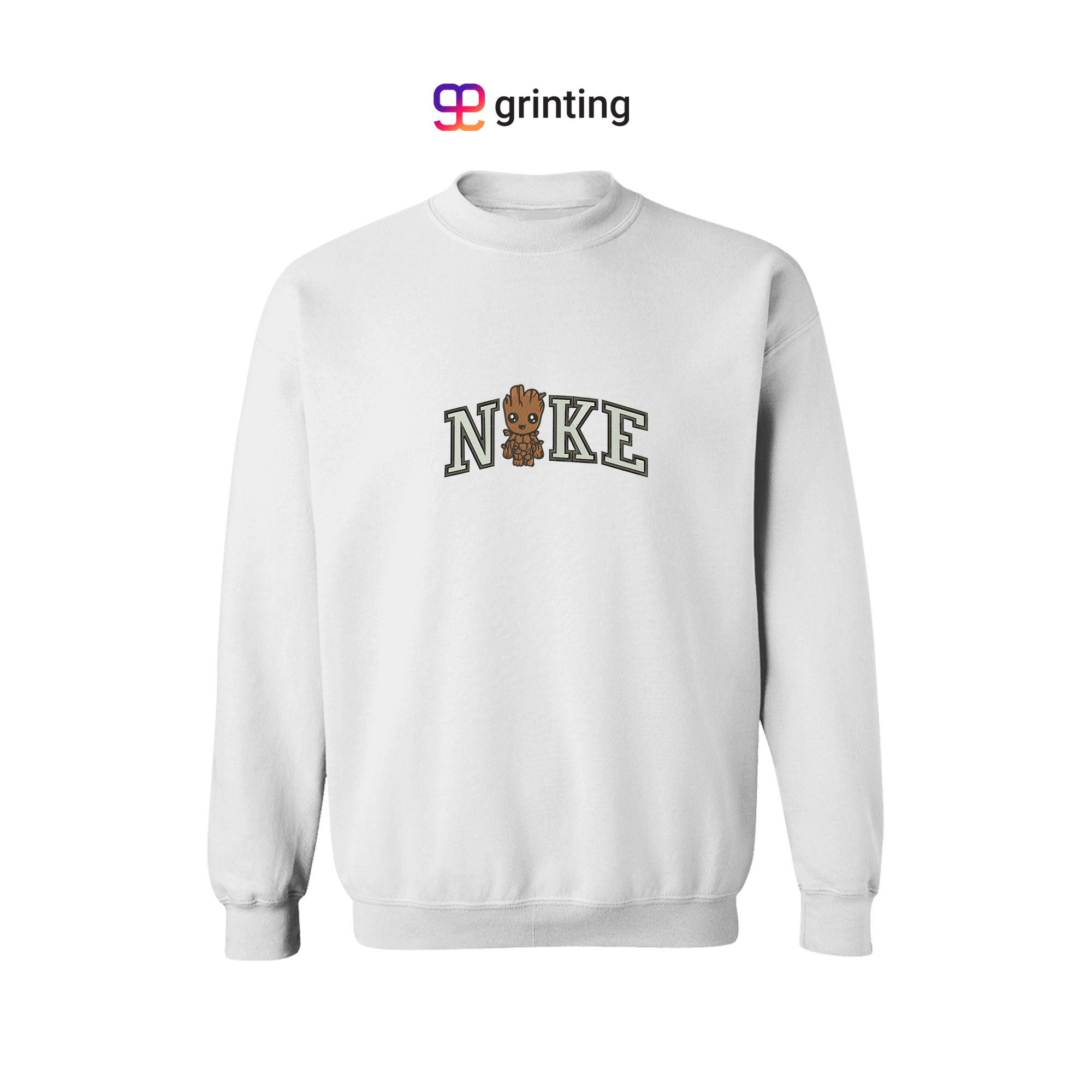 Nike Groot Brown Embroidered Sweatshirt & Shirt – Premium Comfort and Style