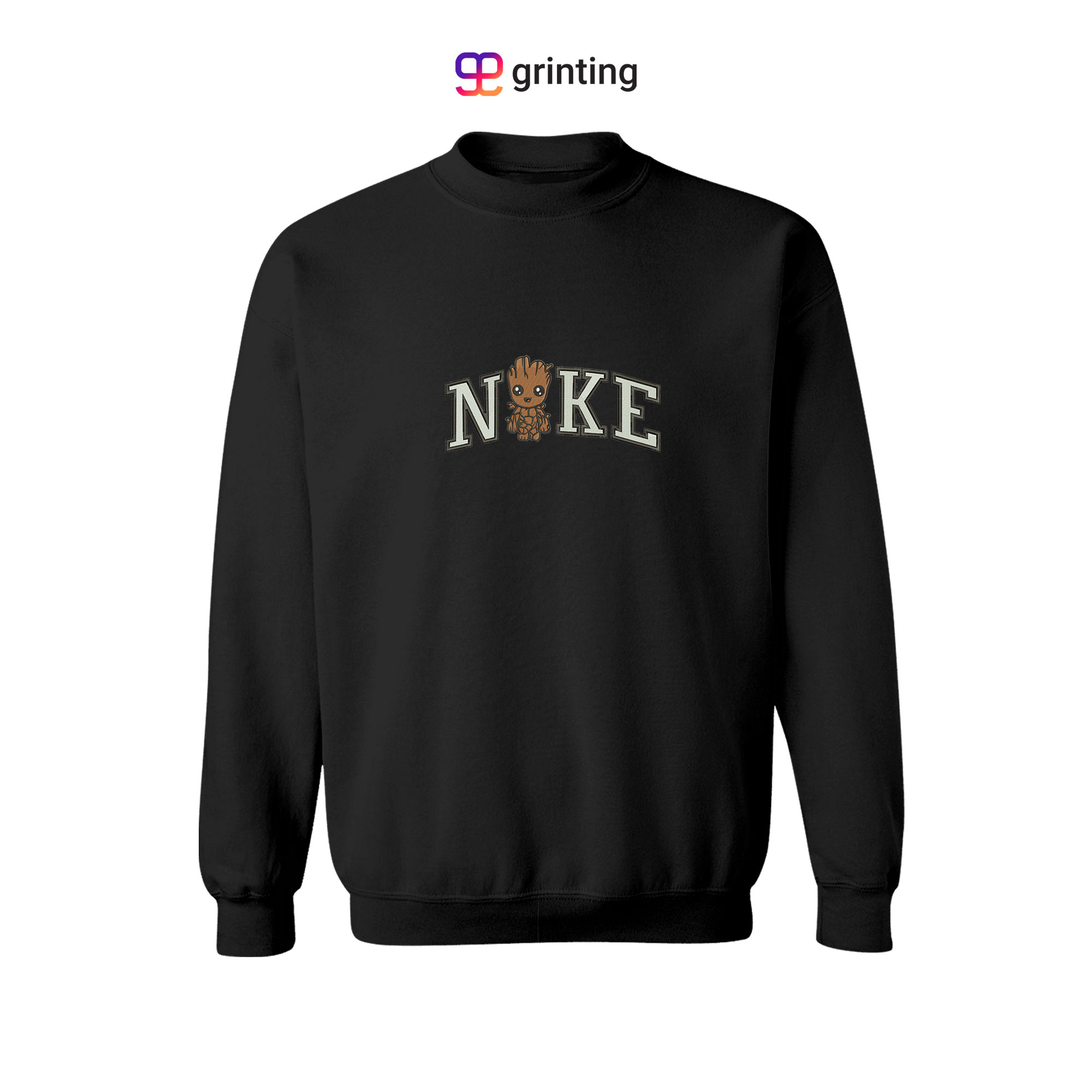 Nike Groot Brown Embroidered Sweatshirt & Shirt – Premium Comfort and Style