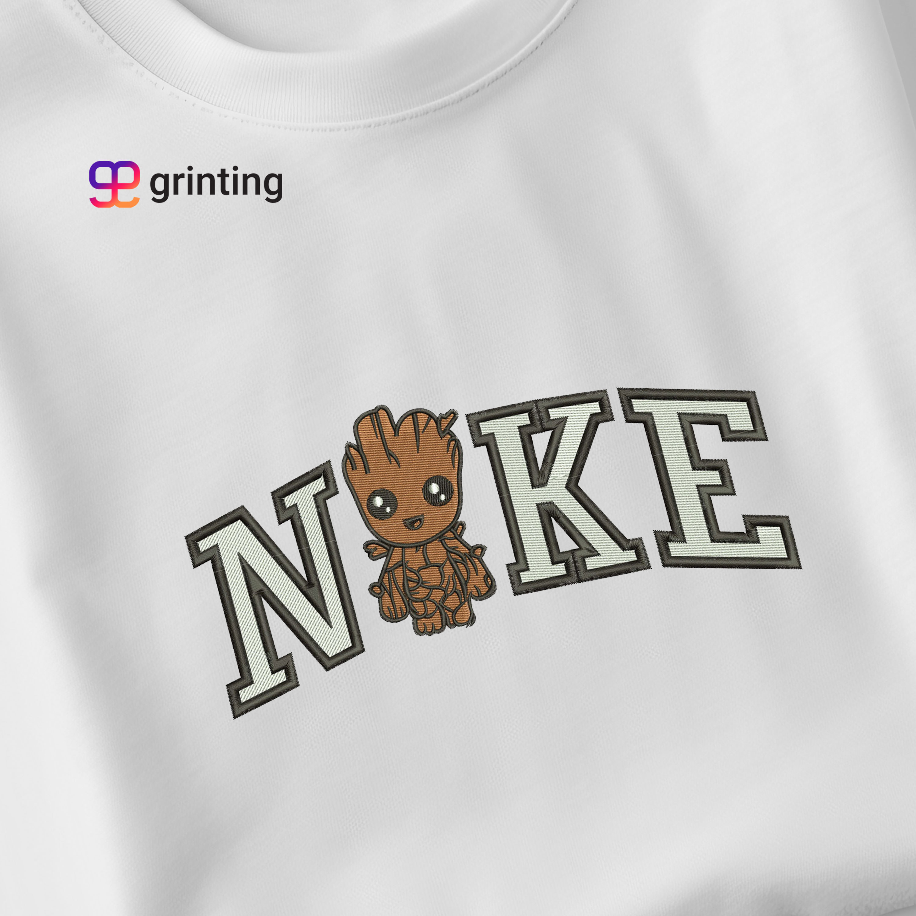Nike Groot Brown Embroidered Sweatshirt & Shirt – Premium Comfort and Style