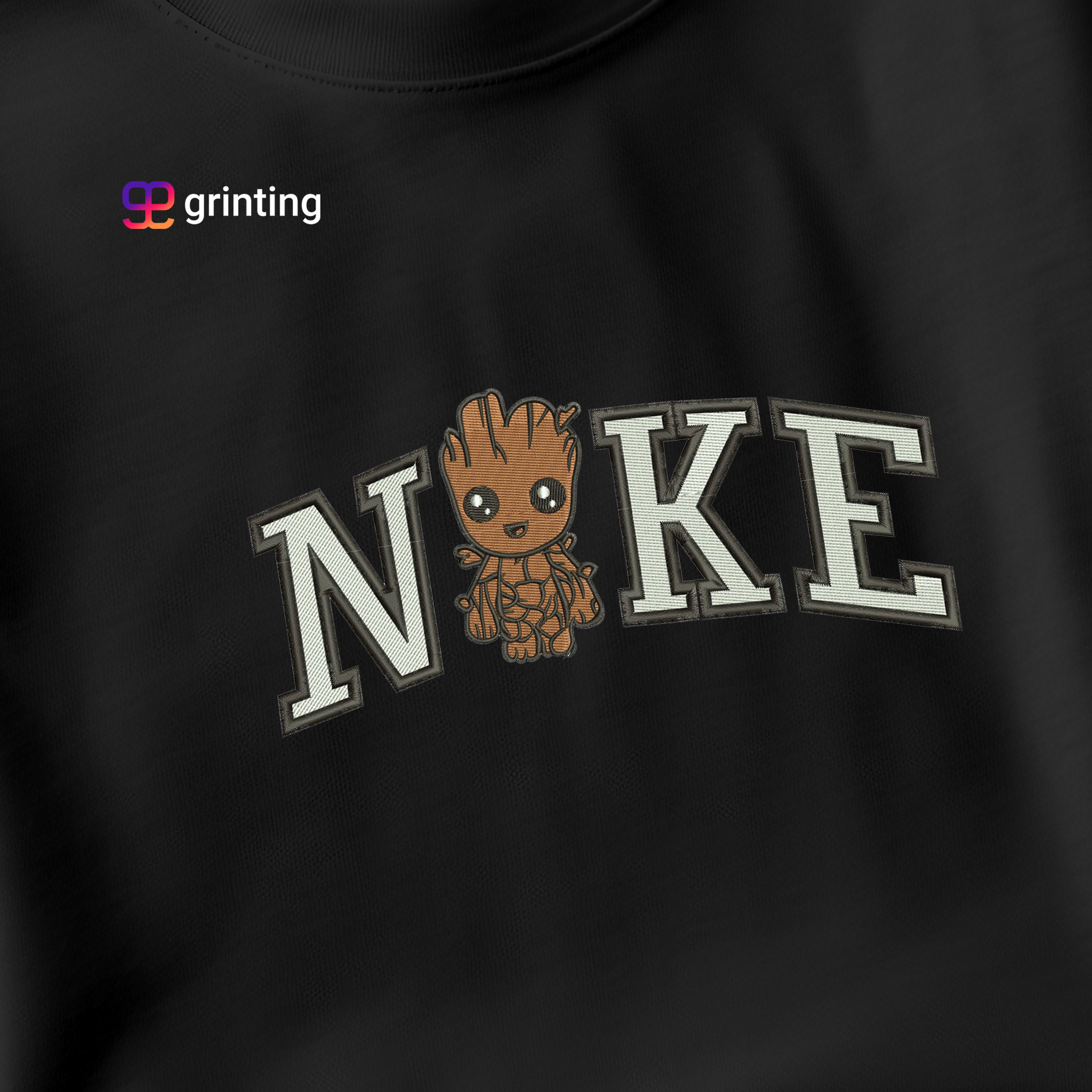 Nike Groot Brown Embroidered Sweatshirt & Shirt – Premium Comfort and Style