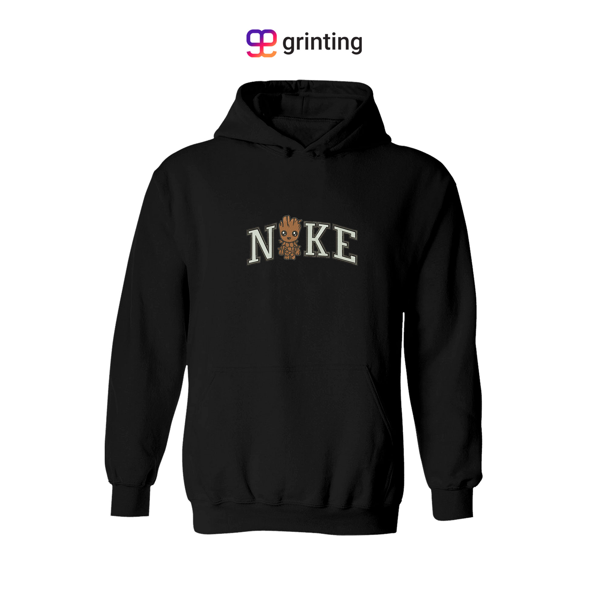 Nike Groot Brown Embroidered Sweatshirt & Shirt – Premium Comfort and Style