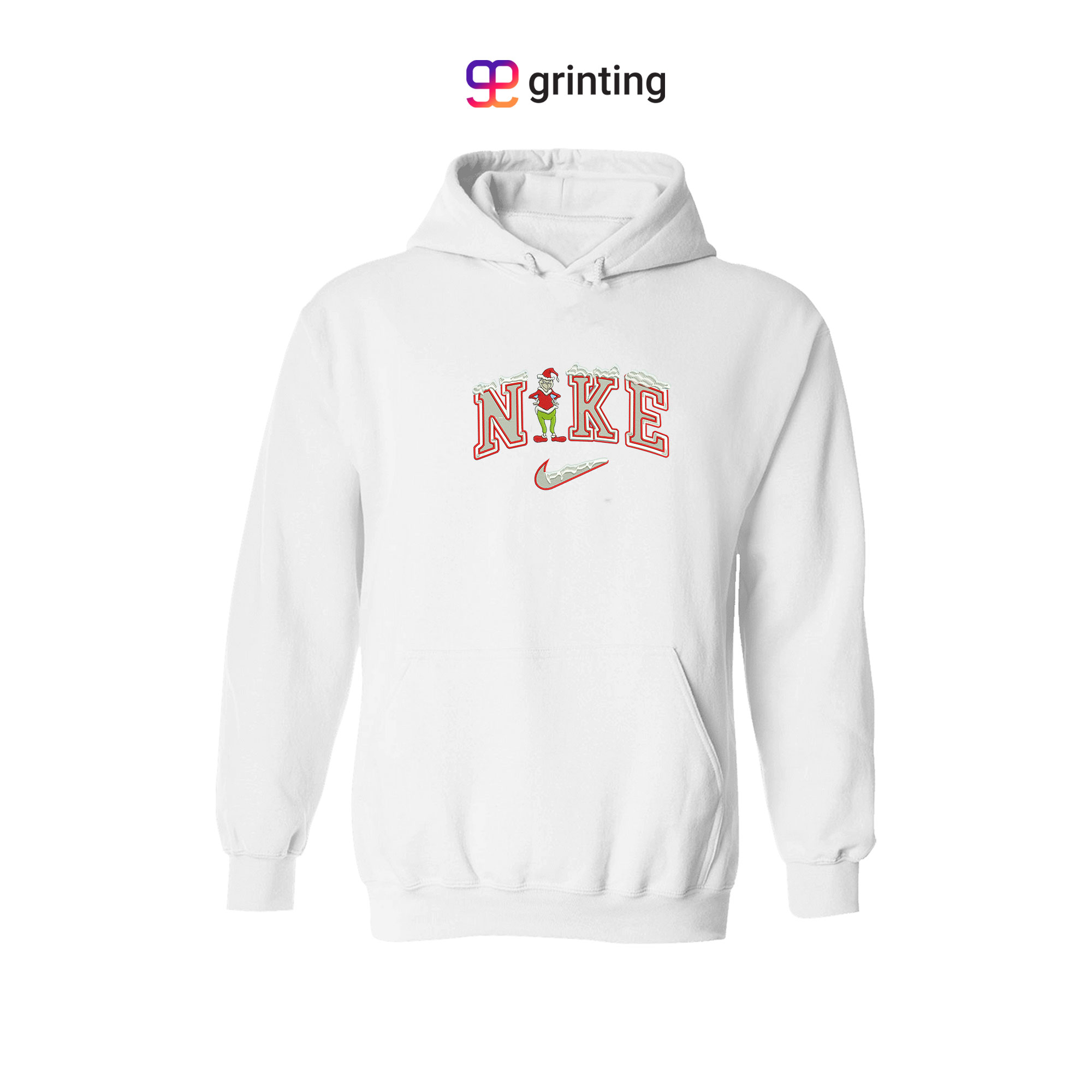 Nike Grinch Santa Snow Embroidered Sweatshirt & Shirt – Premium Comfort and Style