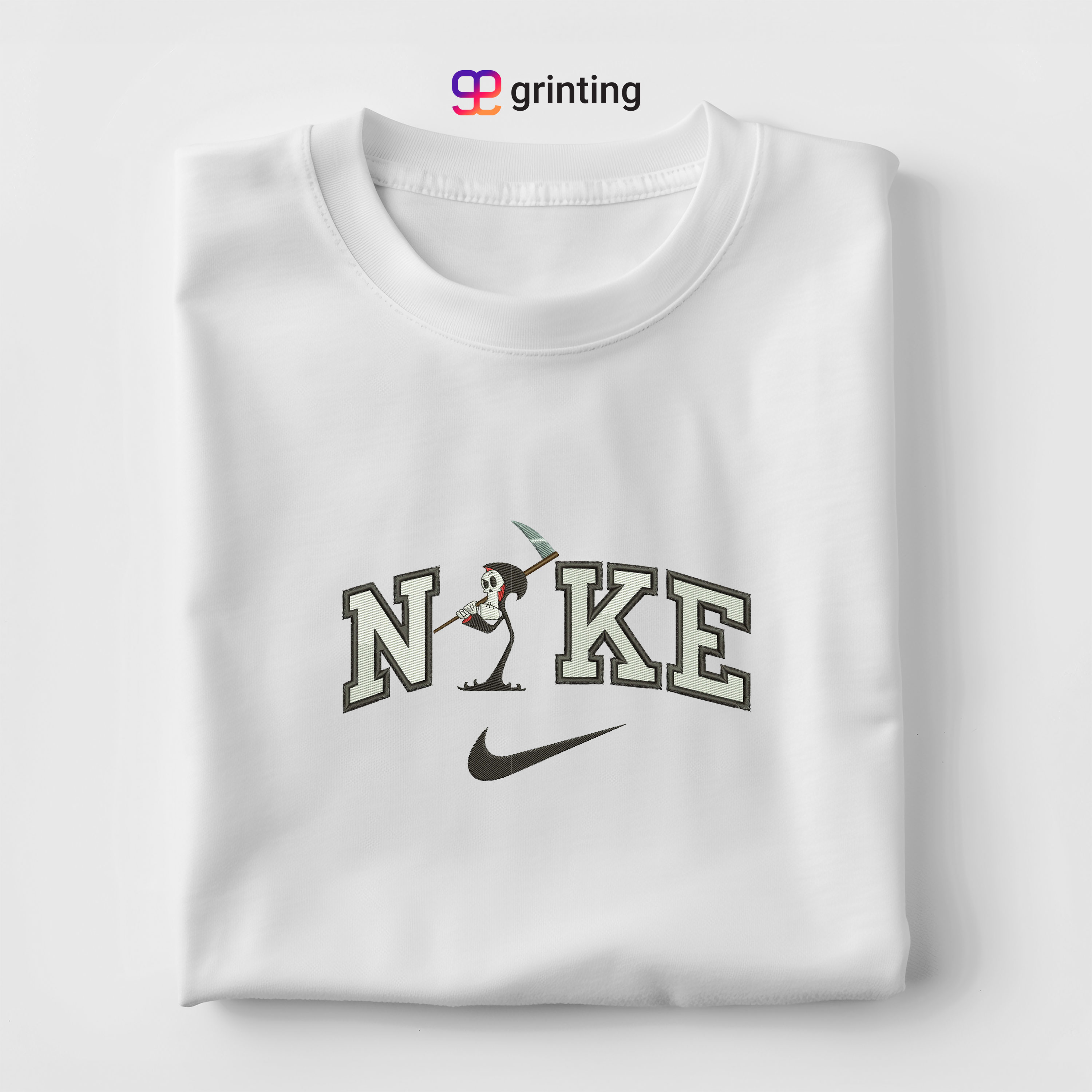 Nike Grim Ghost Embroidered Sweatshirt & Shirt – Premium Comfort and Style
