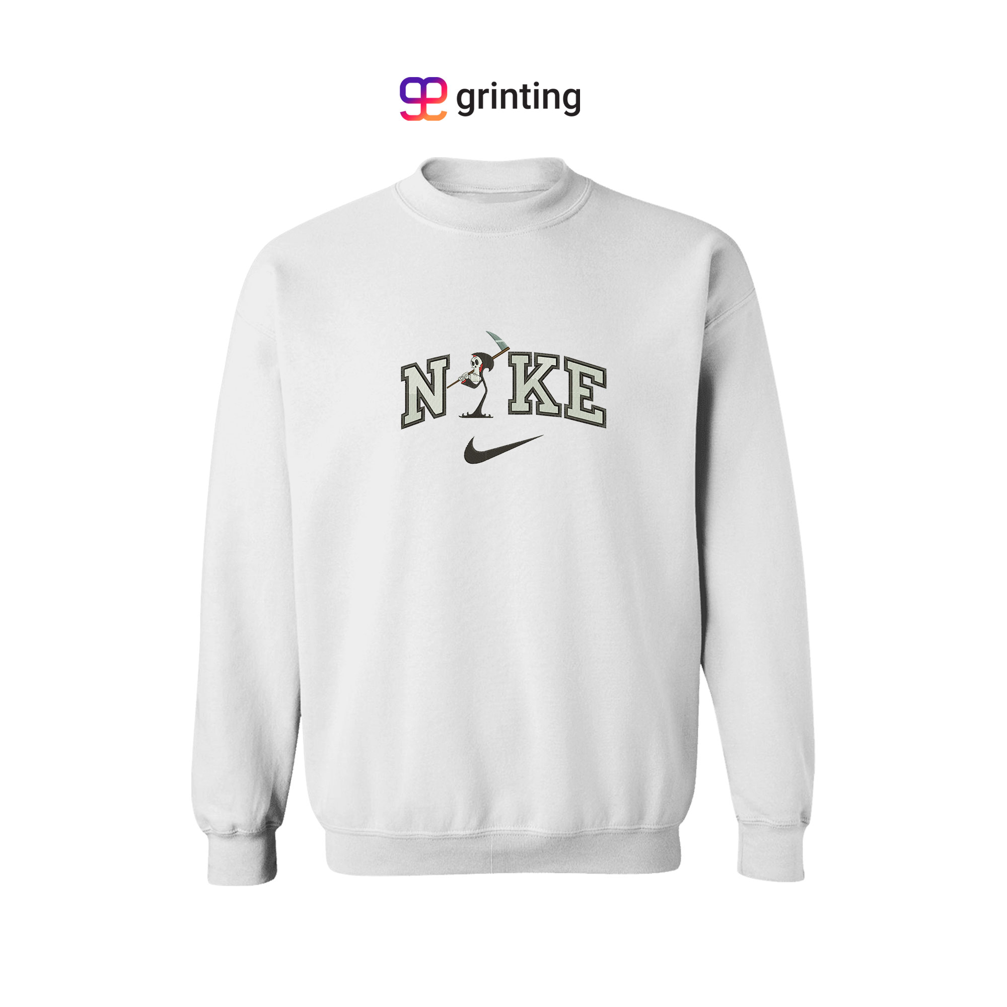 Nike Grim Ghost Embroidered Sweatshirt & Shirt – Premium Comfort and Style