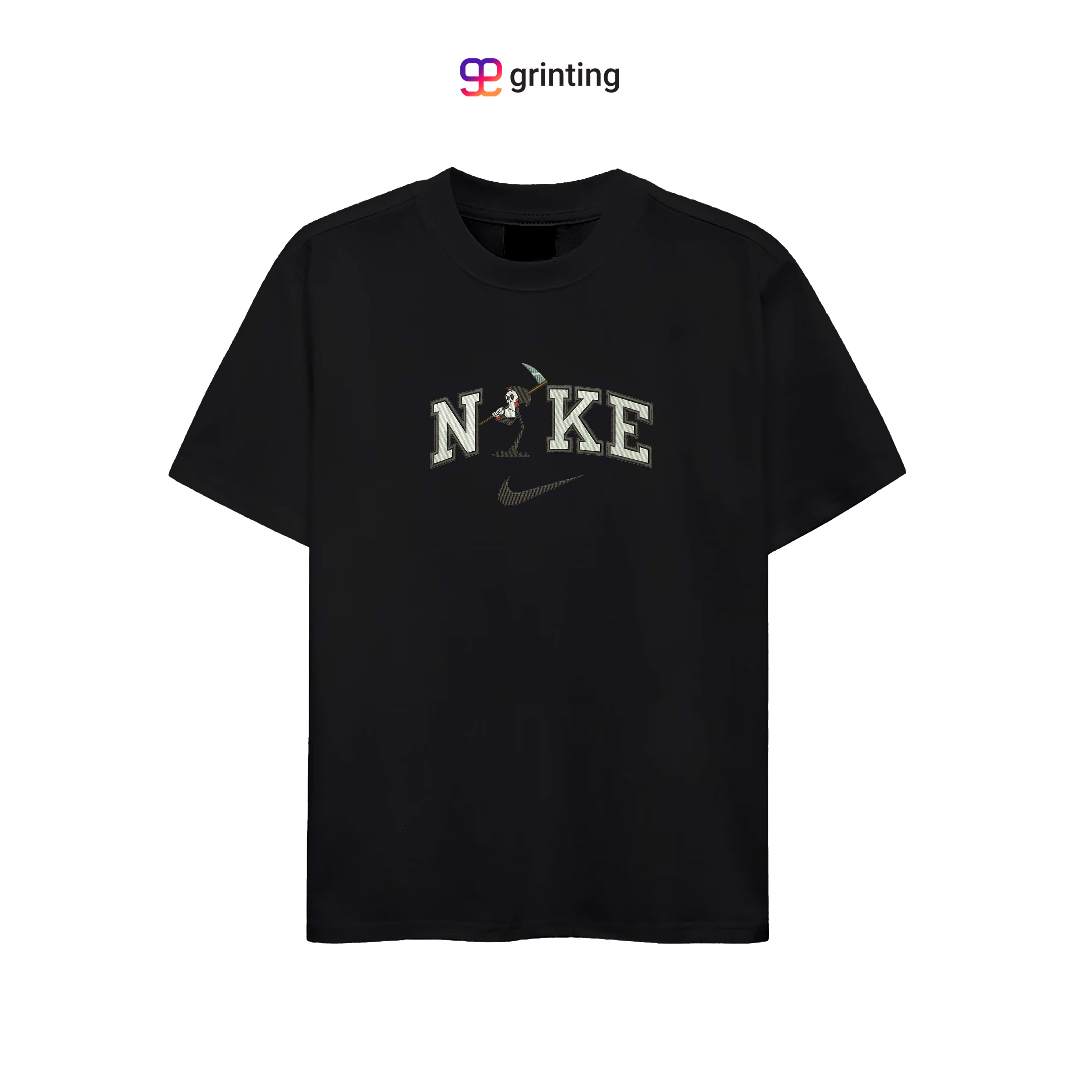 Nike Grim Ghost Embroidered Sweatshirt & Shirt – Premium Comfort and Style