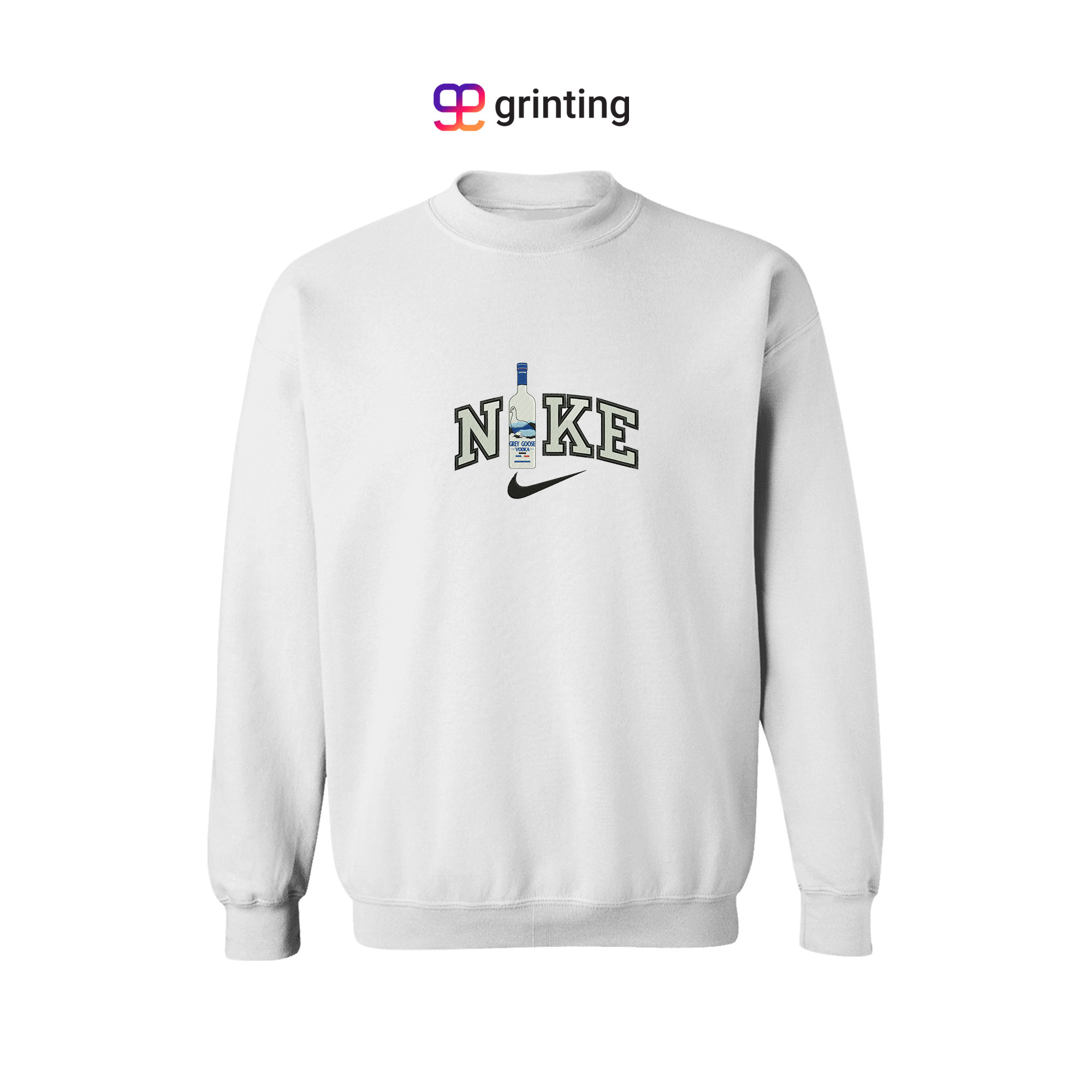 Nike Grey Goose Embroidered Sweatshirt & Shirt – Premium Comfort and Style