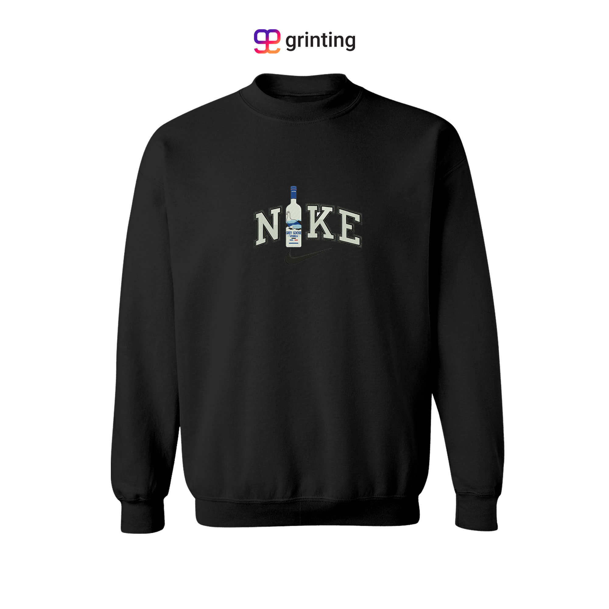 Nike Grey Goose Embroidered Sweatshirt & Shirt – Premium Comfort and Style