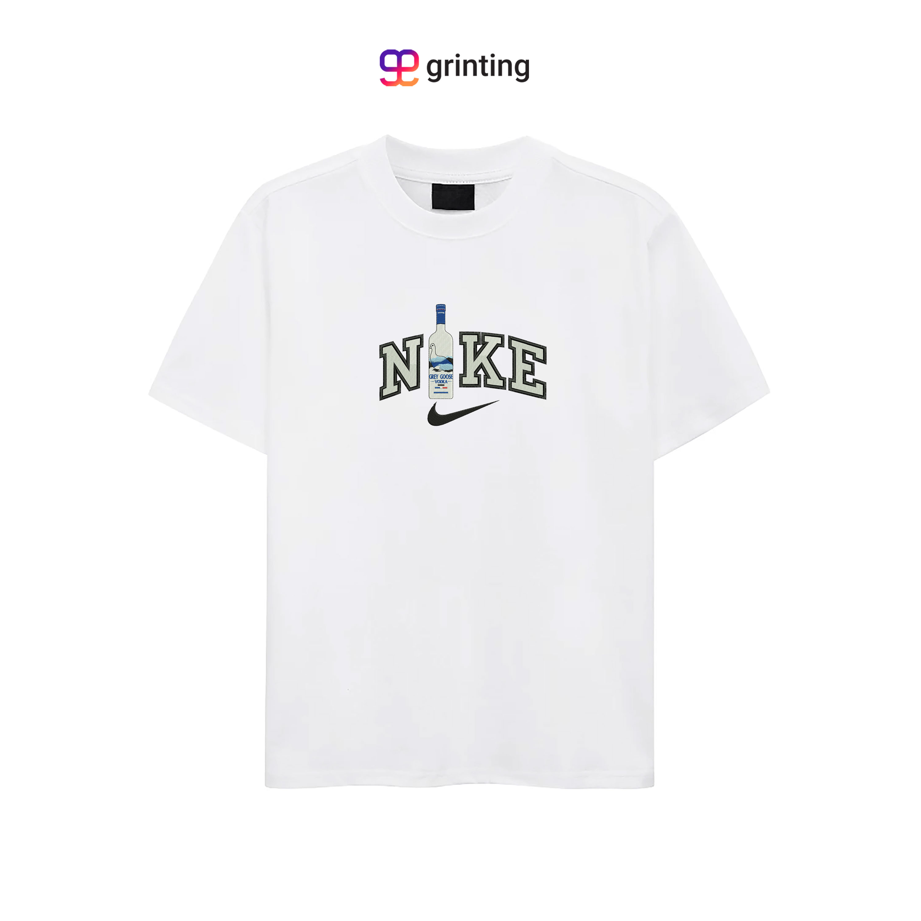 Nike Grey Goose Embroidered Sweatshirt & Shirt – Premium Comfort and Style