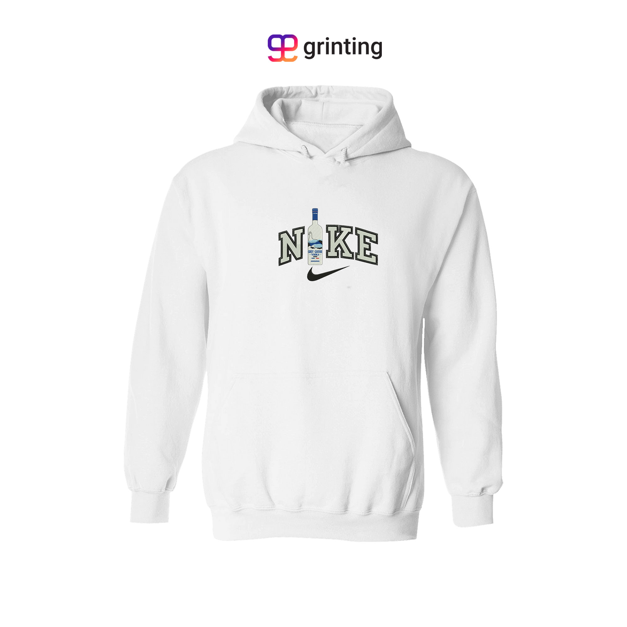 Nike Grey Goose Embroidered Sweatshirt & Shirt – Premium Comfort and Style
