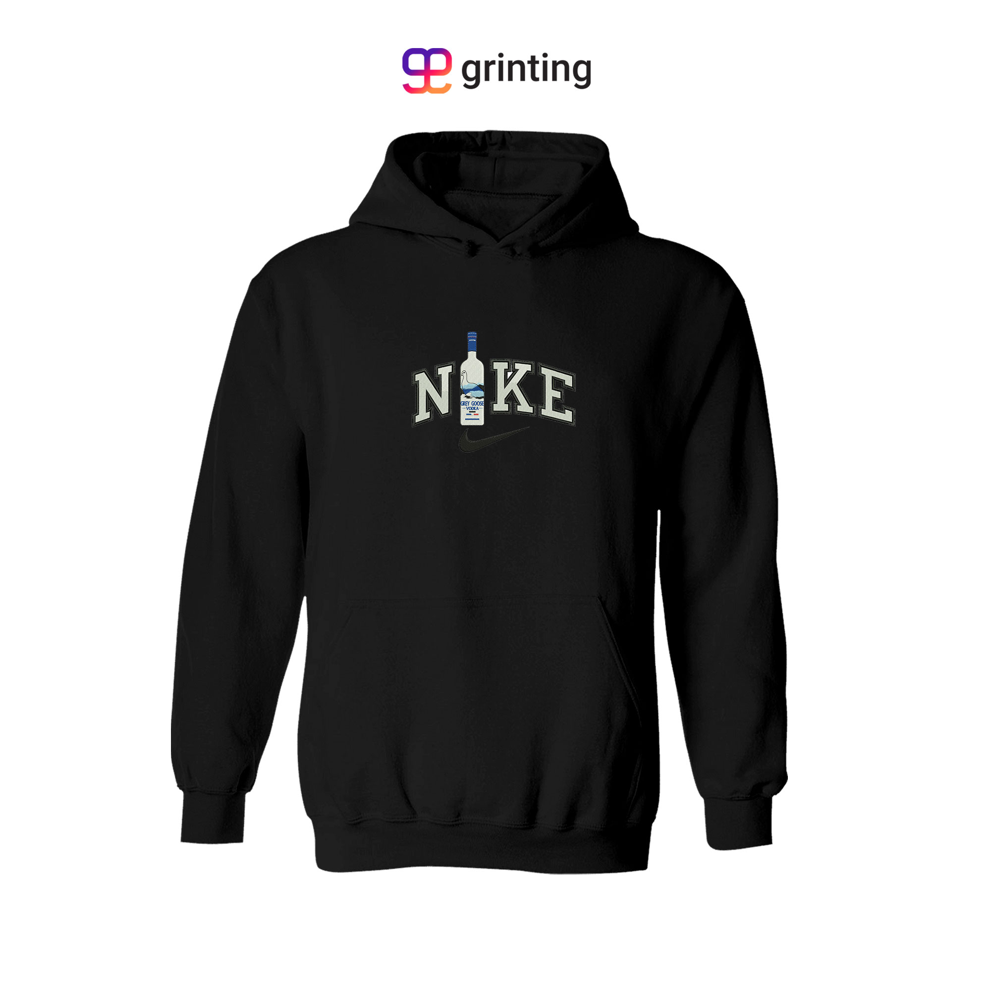 Nike Grey Goose Embroidered Sweatshirt & Shirt – Premium Comfort and Style