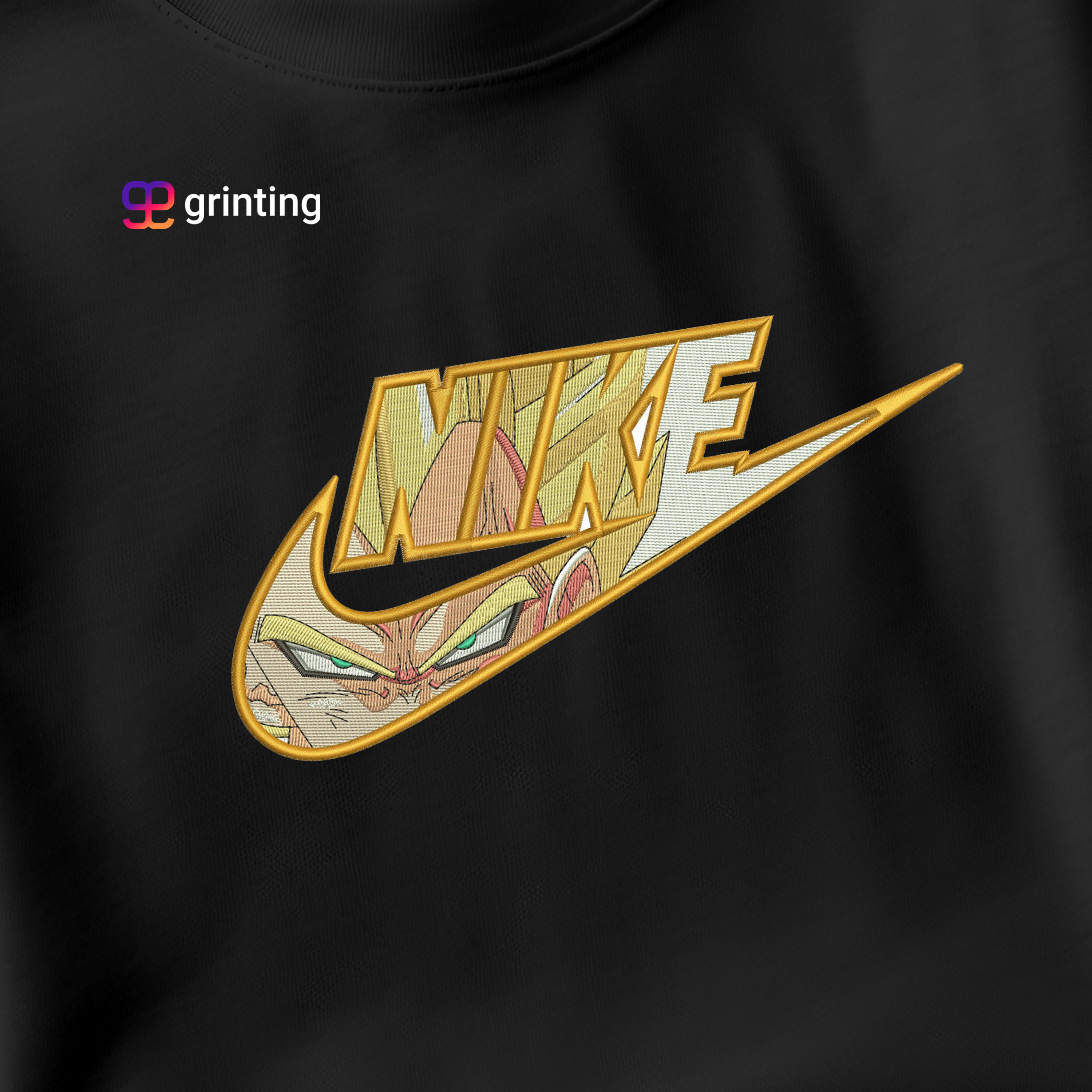 Nike Goku Face Embroidered Sweatshirt & Shirt – Premium Comfort and Style