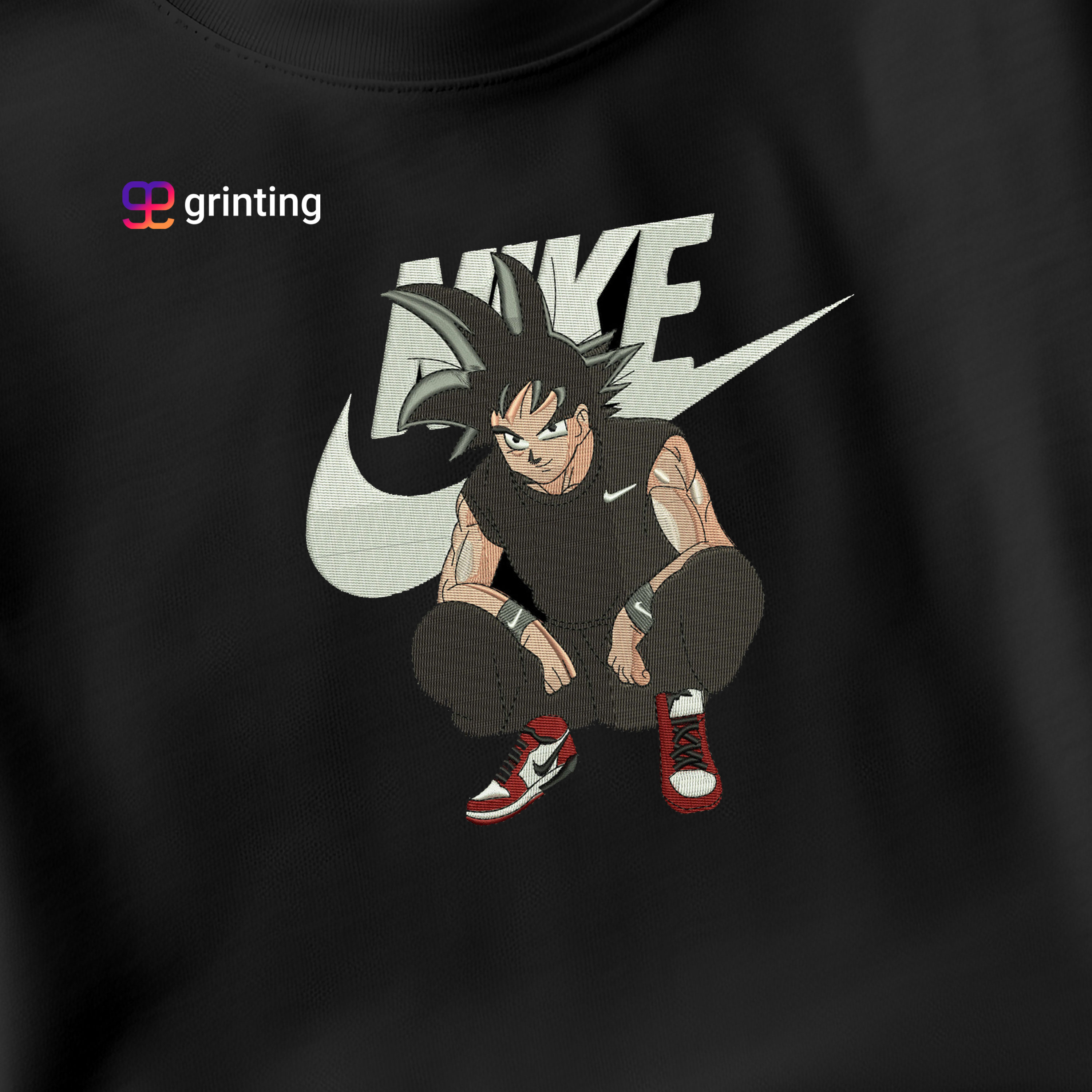 Nike Goku C Embroidered Sweatshirt & Shirt – Premium Comfort and Style