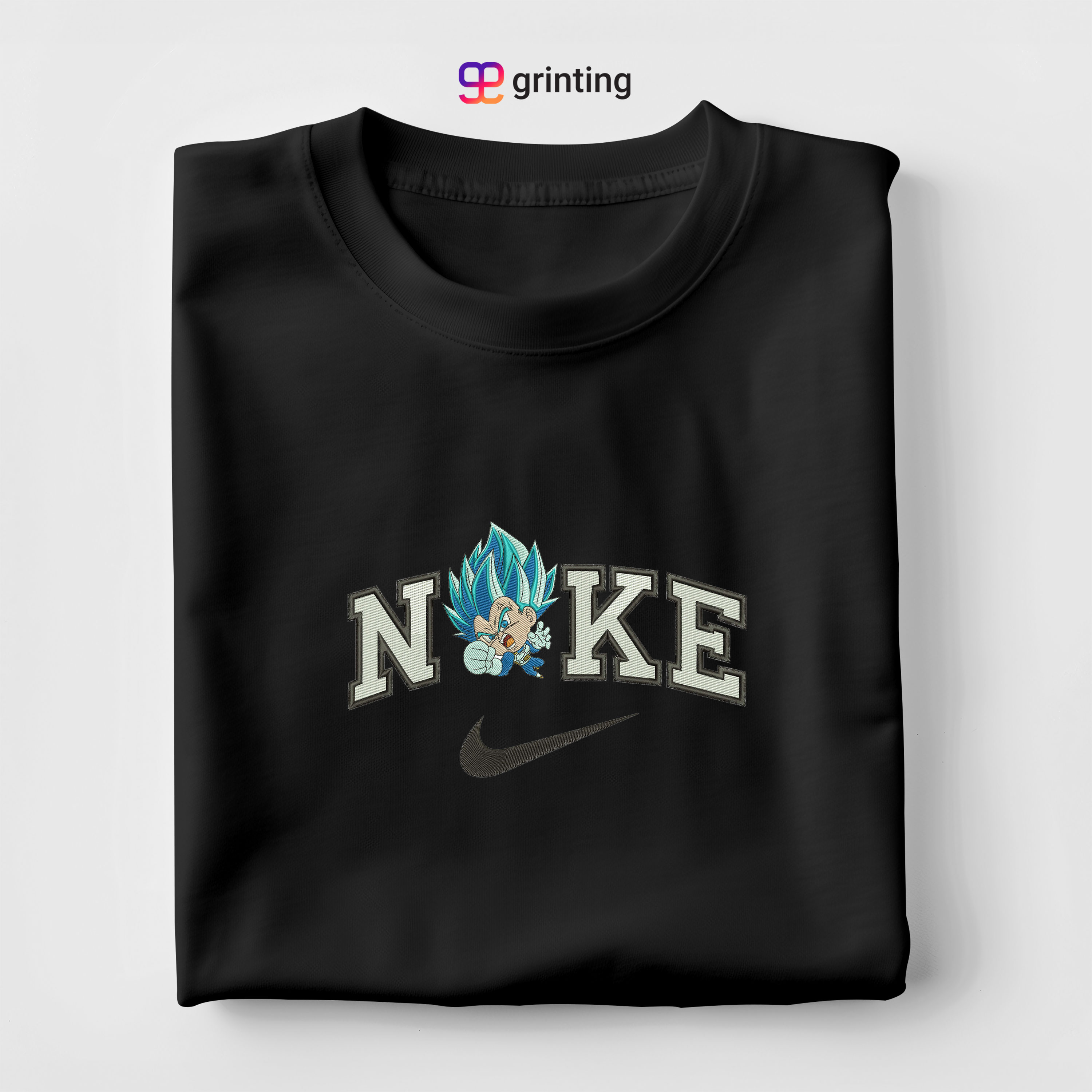 Nike Goku Chibi Embroidered Sweatshirt & Shirt – Premium Comfort and Style