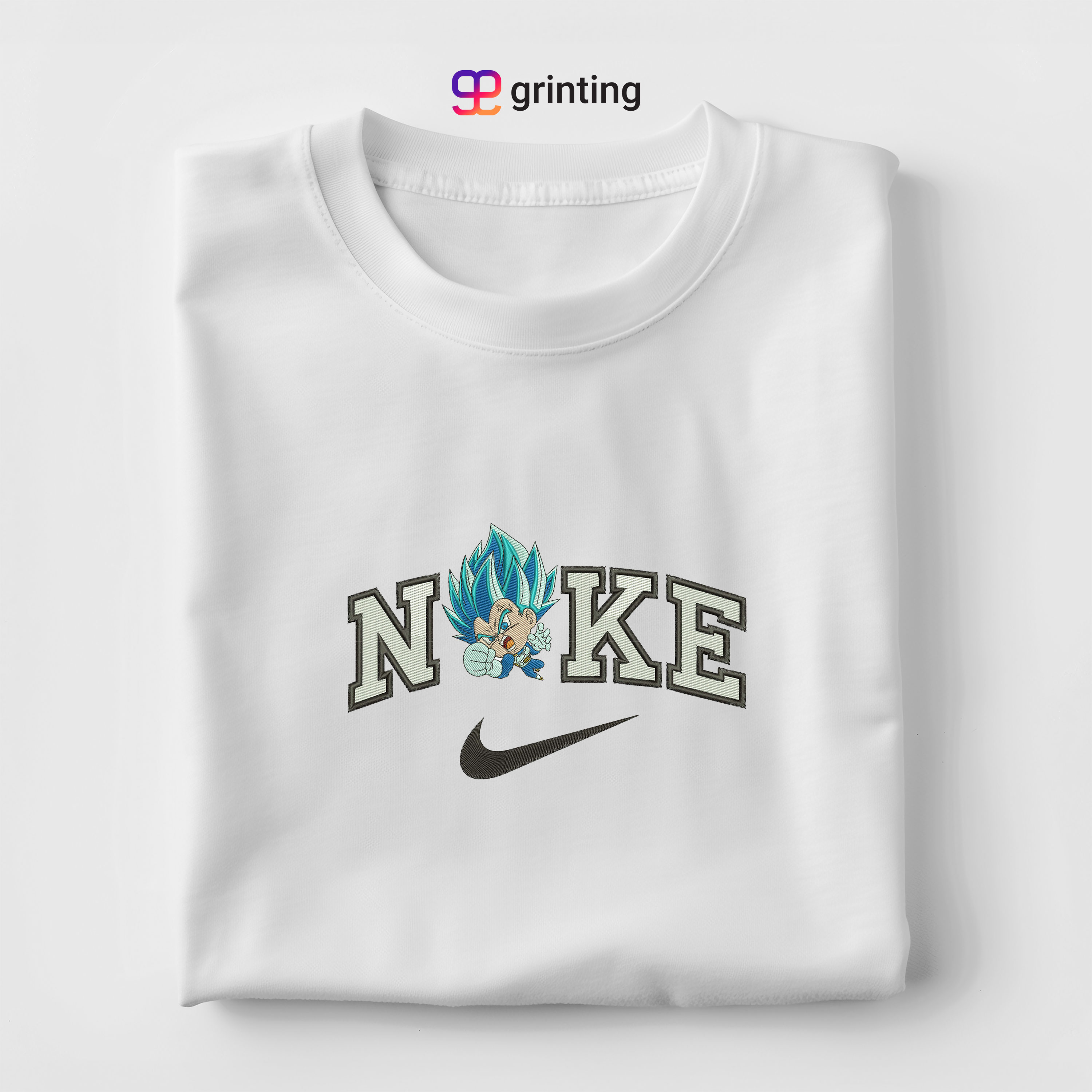 Nike Goku Chibi Embroidered Sweatshirt & Shirt – Premium Comfort and Style