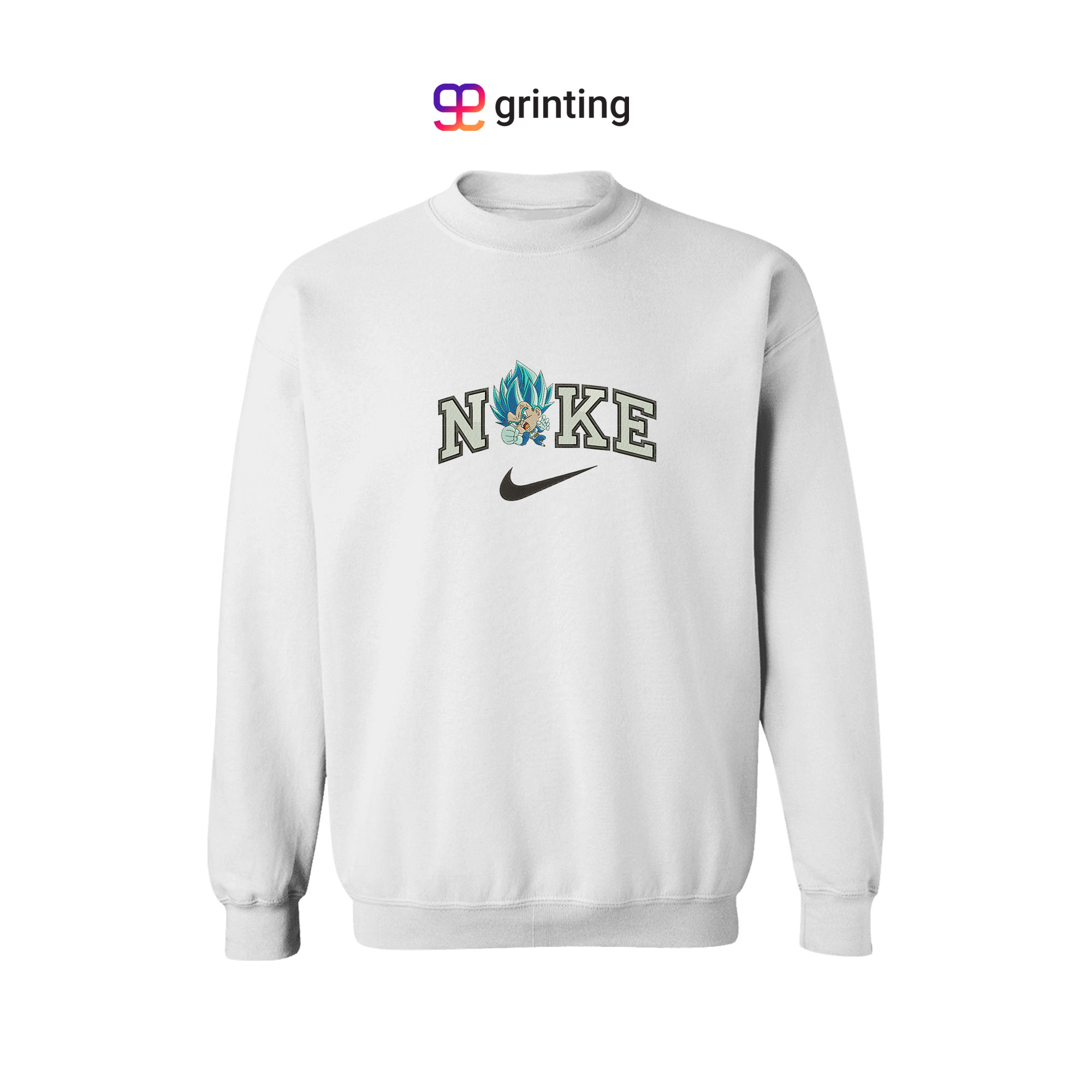 Nike Goku Chibi Embroidered Sweatshirt & Shirt – Premium Comfort and Style