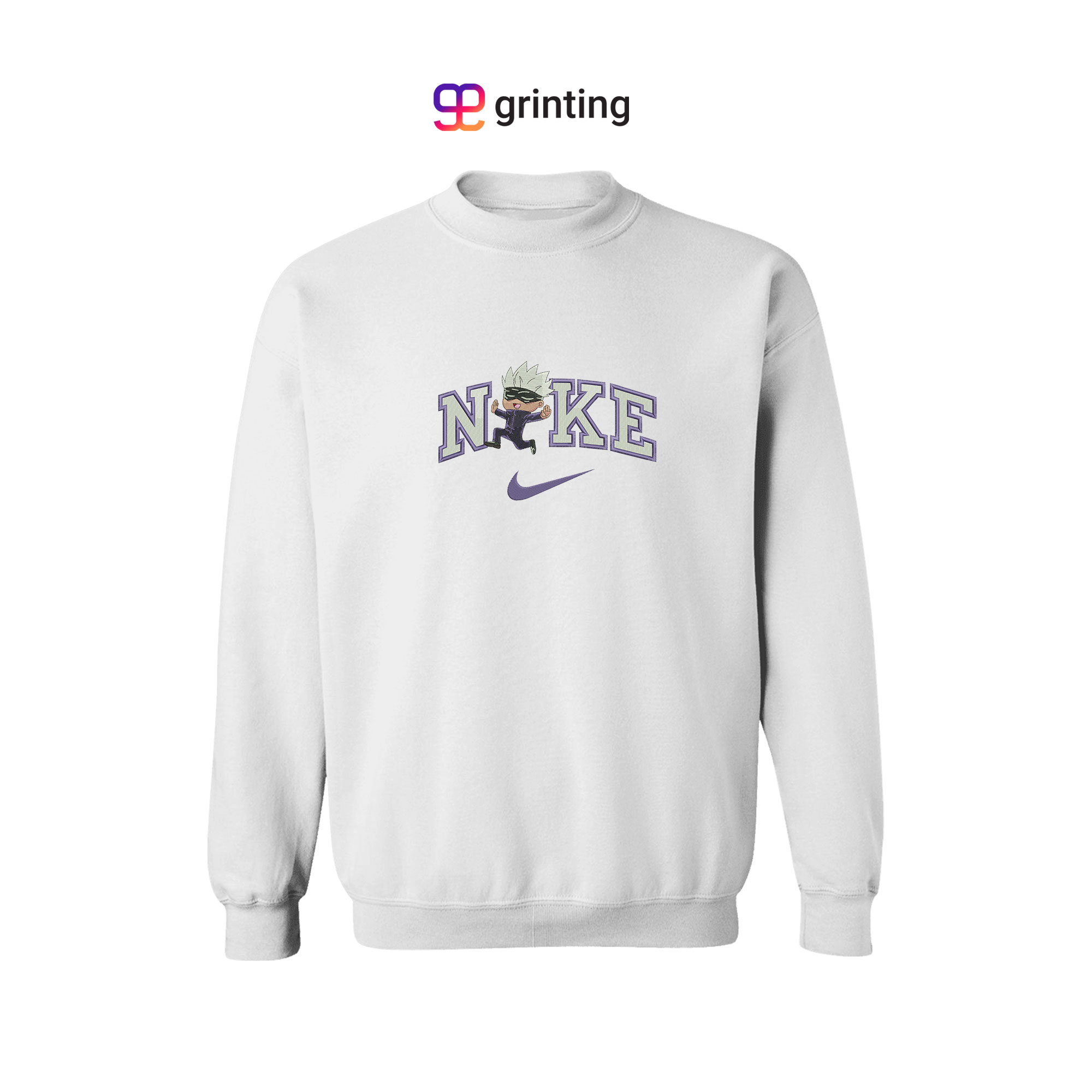 Nike Gojo Chibi Embroidered Sweatshirt & Shirt – Premium Comfort and Style