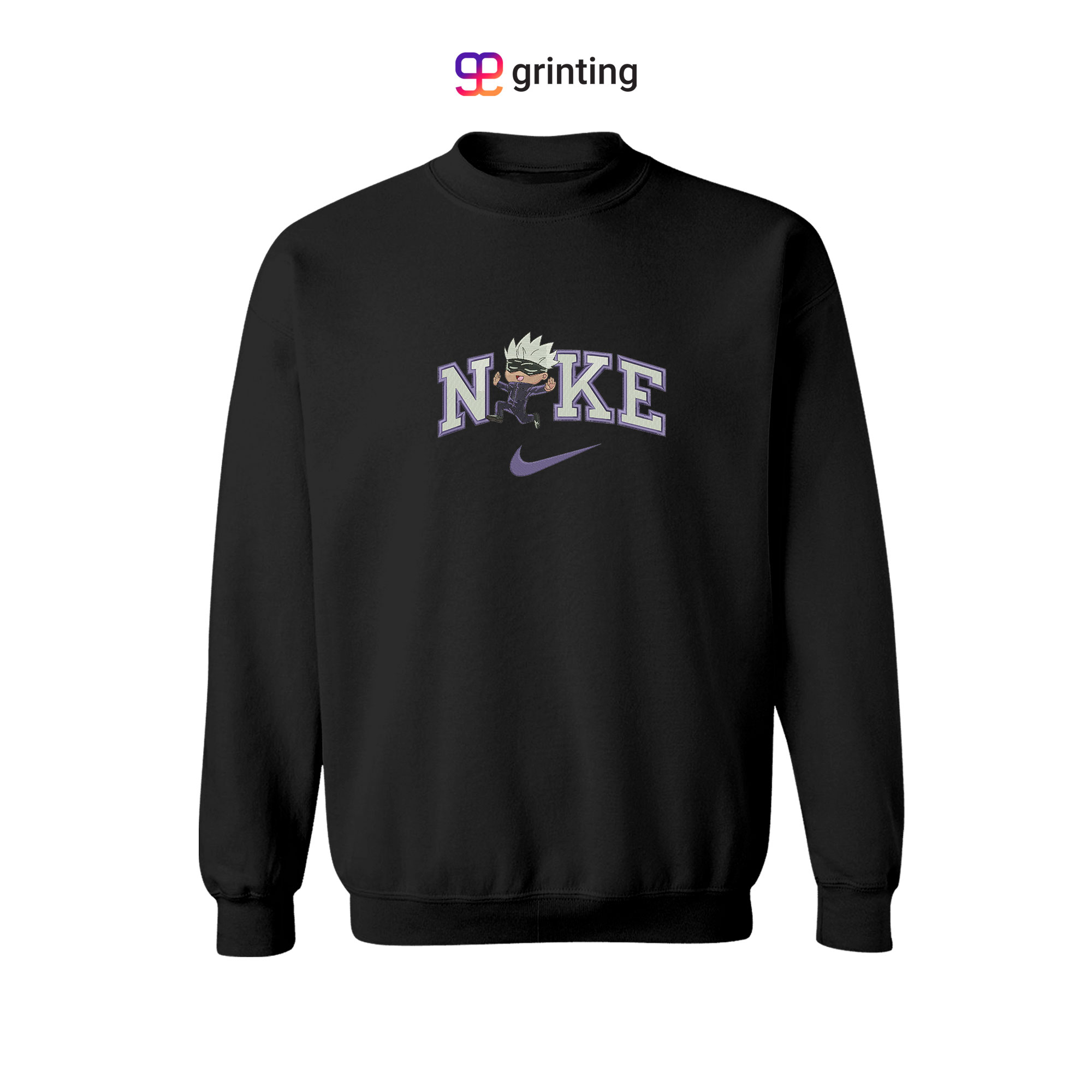 Nike Gojo Chibi Embroidered Sweatshirt & Shirt – Premium Comfort and Style