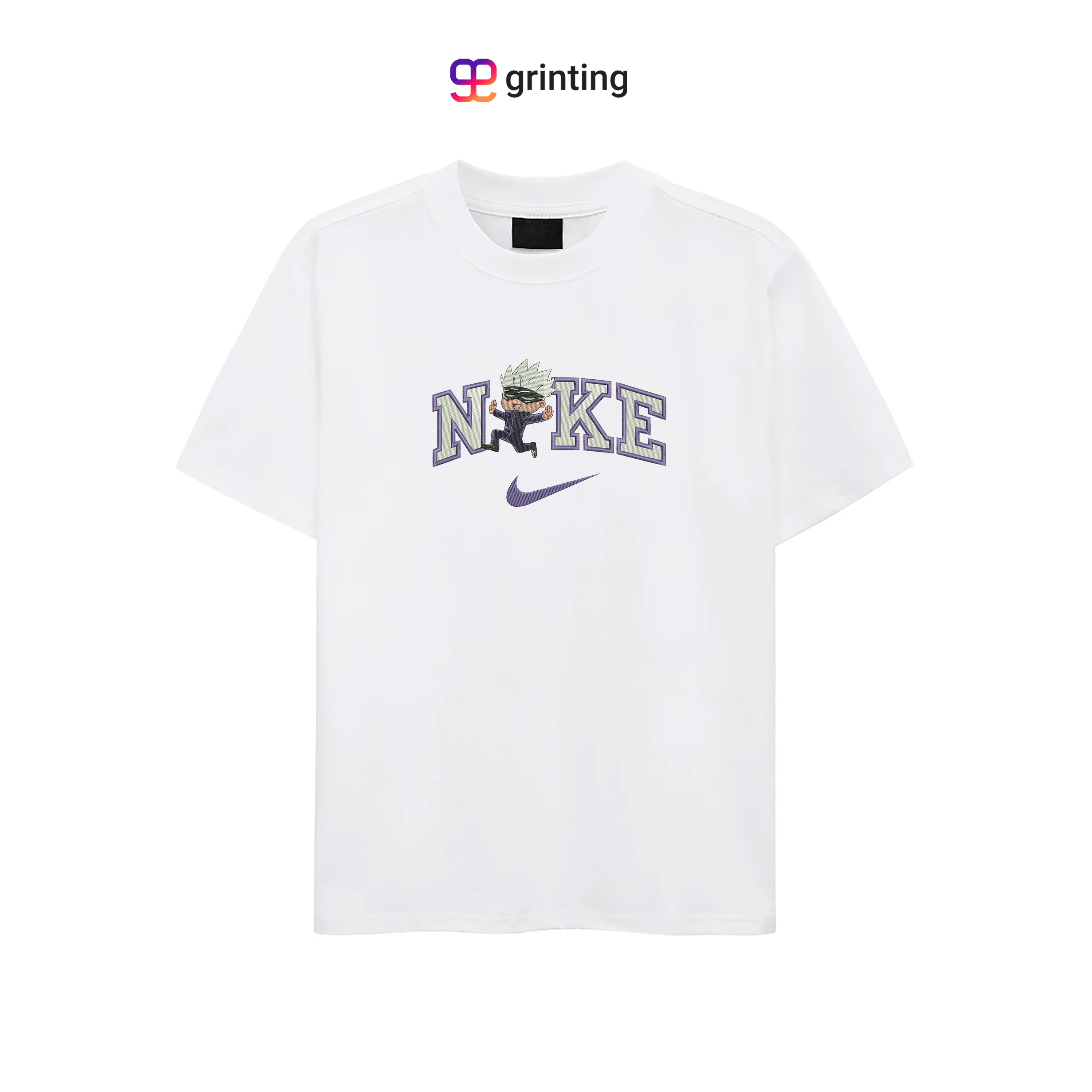Nike Gojo Chibi Embroidered Sweatshirt & Shirt – Premium Comfort and Style