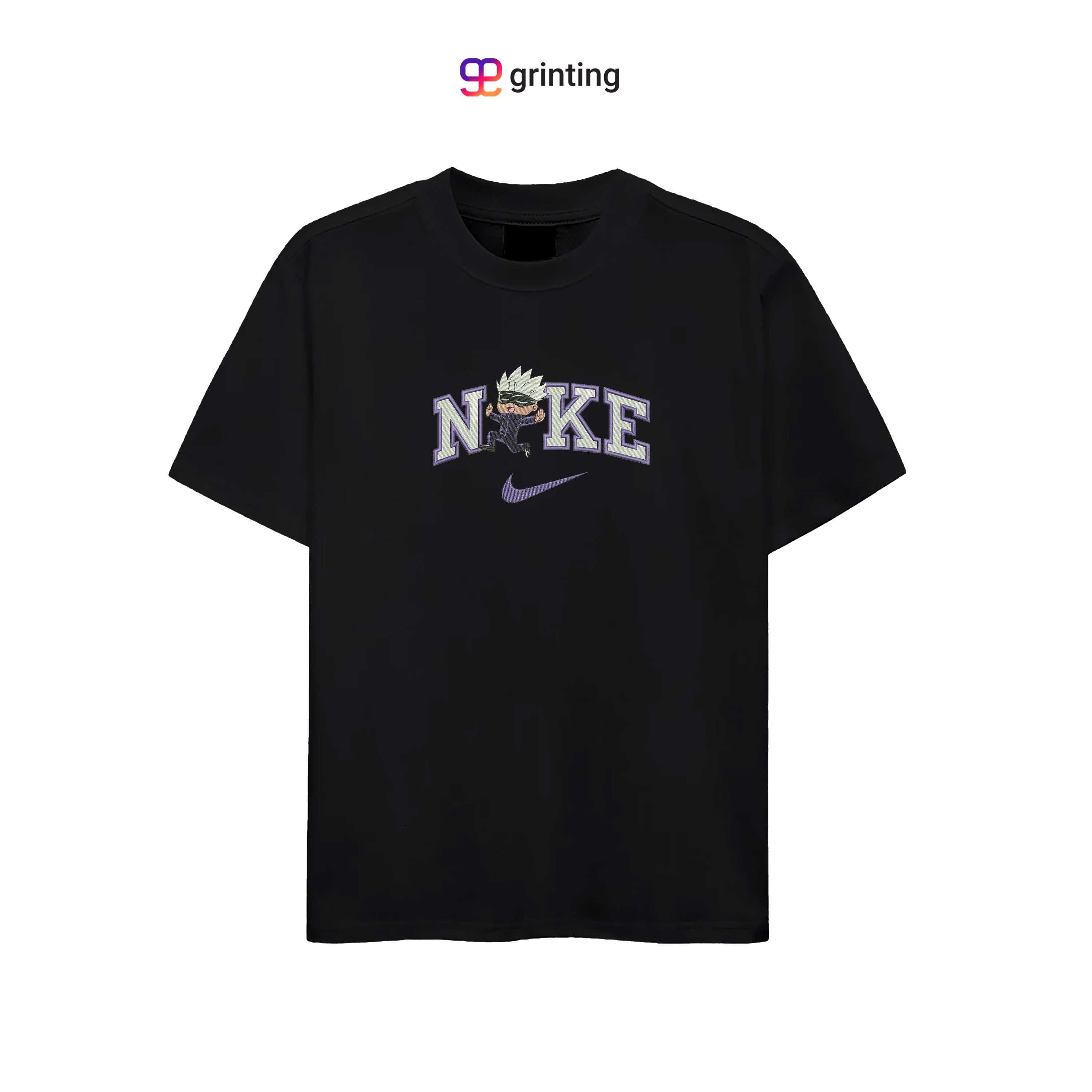 Nike Gojo Chibi Embroidered Sweatshirt & Shirt – Premium Comfort and Style